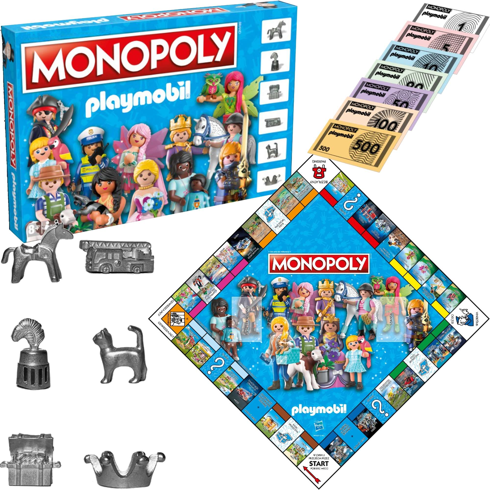 Monopoly Towarzyska Gra Planszowa Rodzinna Playmobil wersja polska