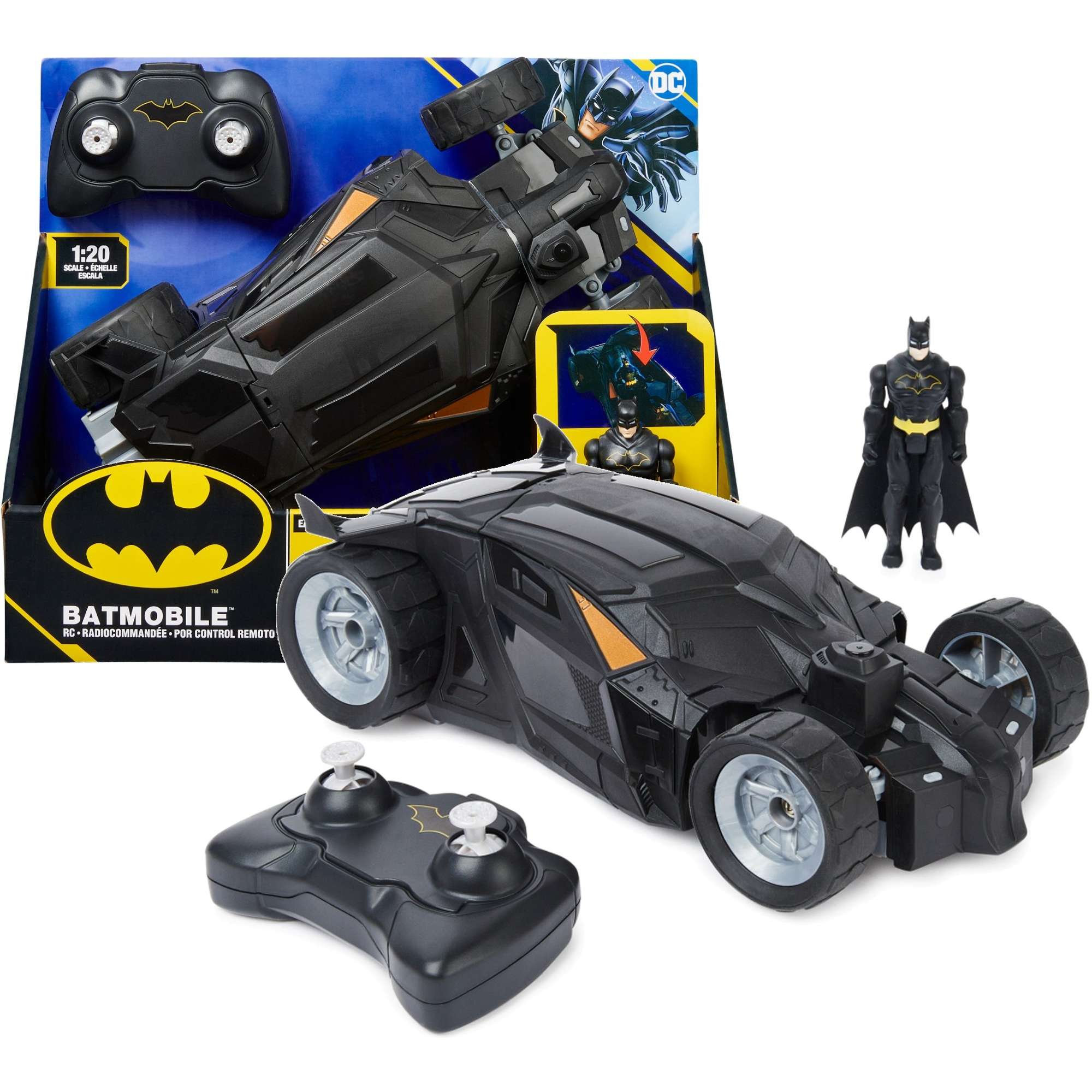 Batman Batmobile zdalnie sterowany pojazd RC samochd auto i figurka DC Comics
