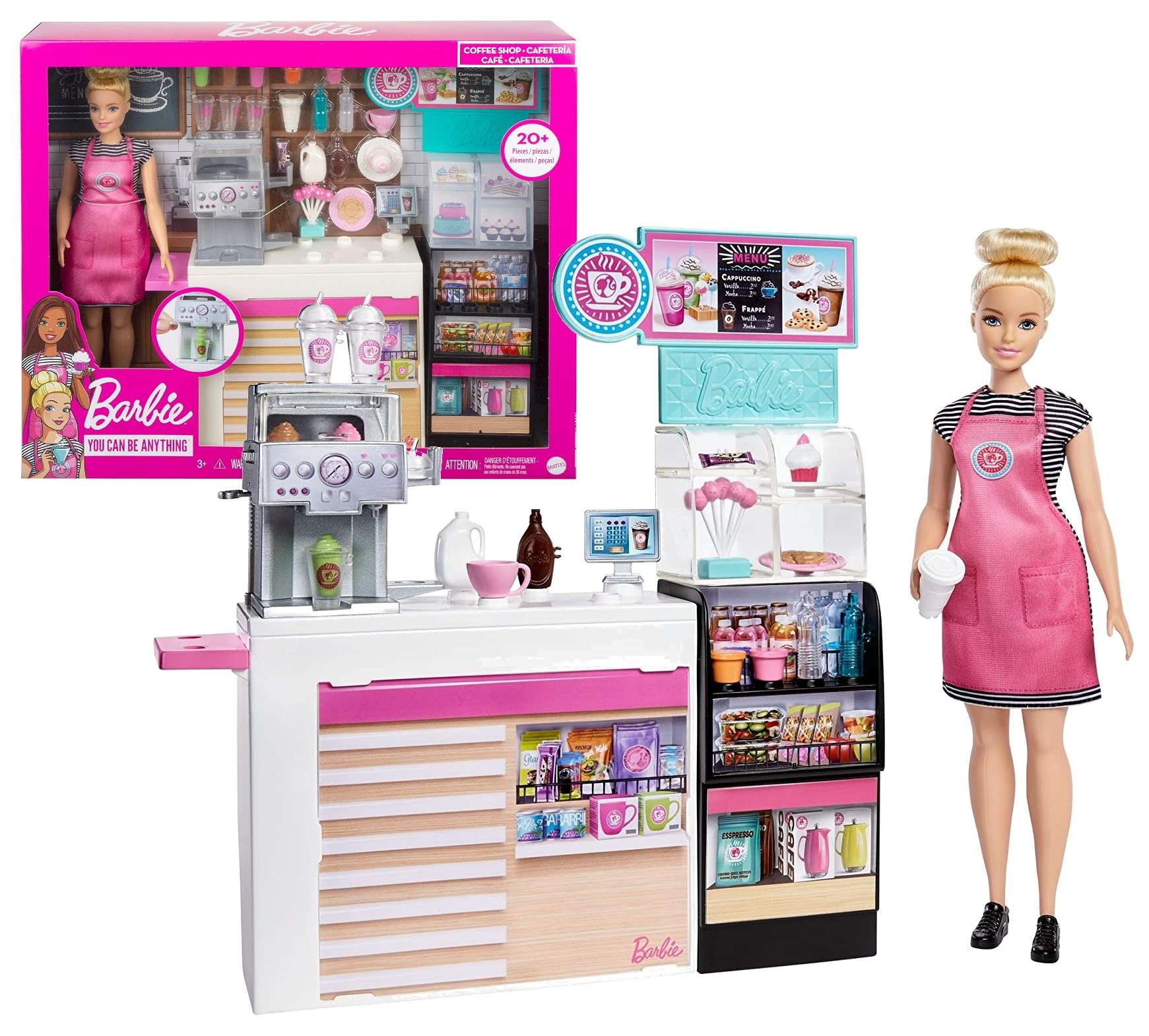 Lalka Barbie You Can Be Kariera zestaw Kawiarenka Mattel GMW03