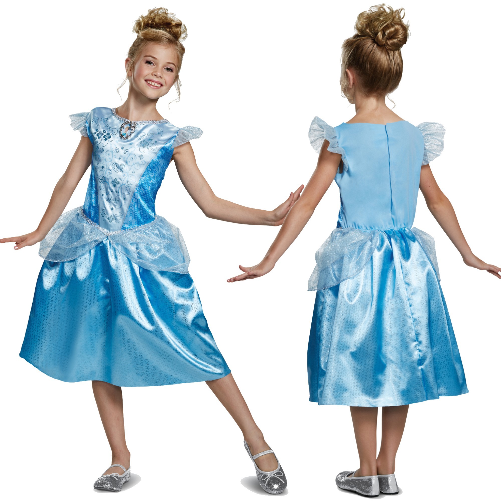 Strj karnawaowy Disney dla dziewczynki Kopciuszek kostium przebranie 110-122 cm (4-6 lat)