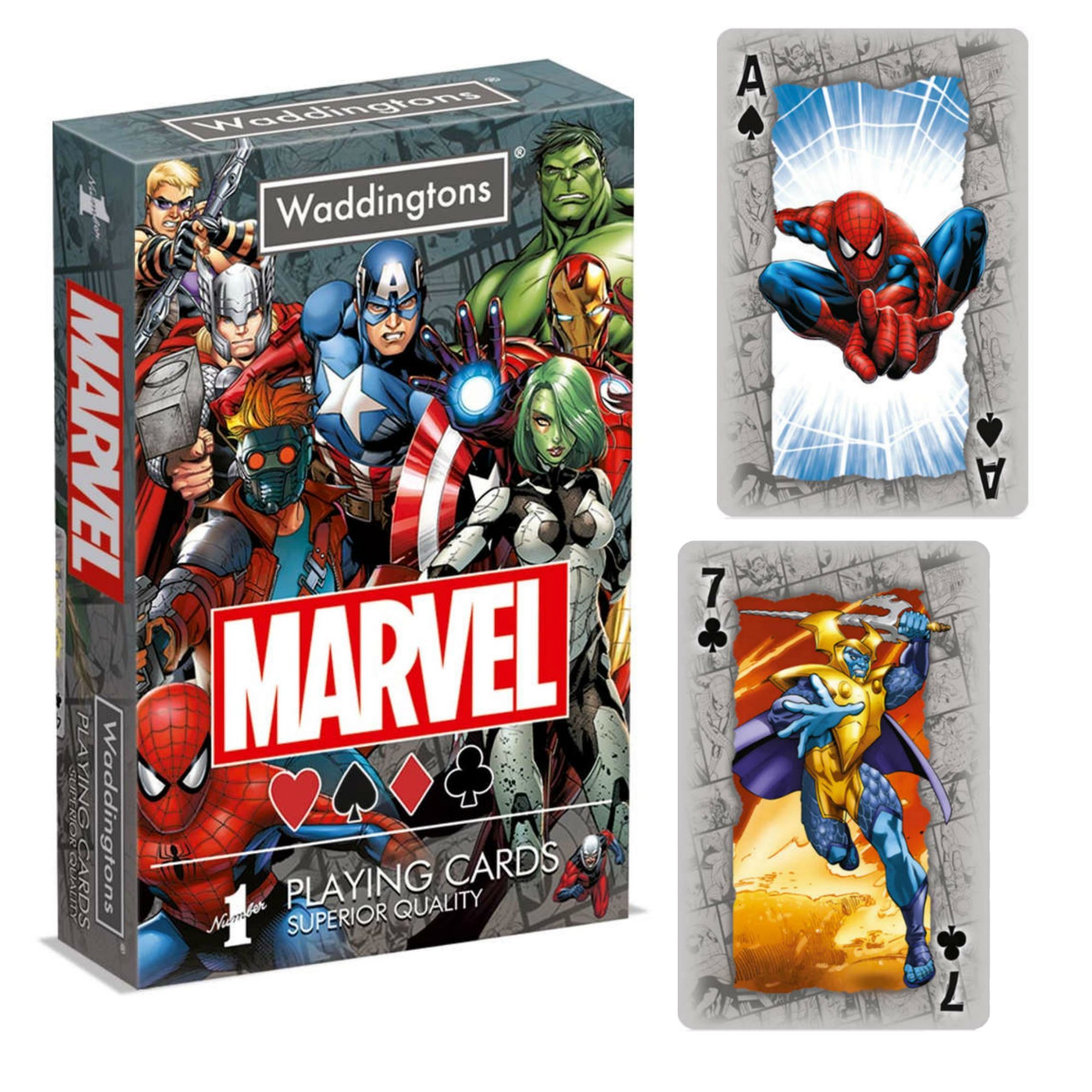 Marvel Universe karty do gry talia 55 kart Waddingtons Winning Moves