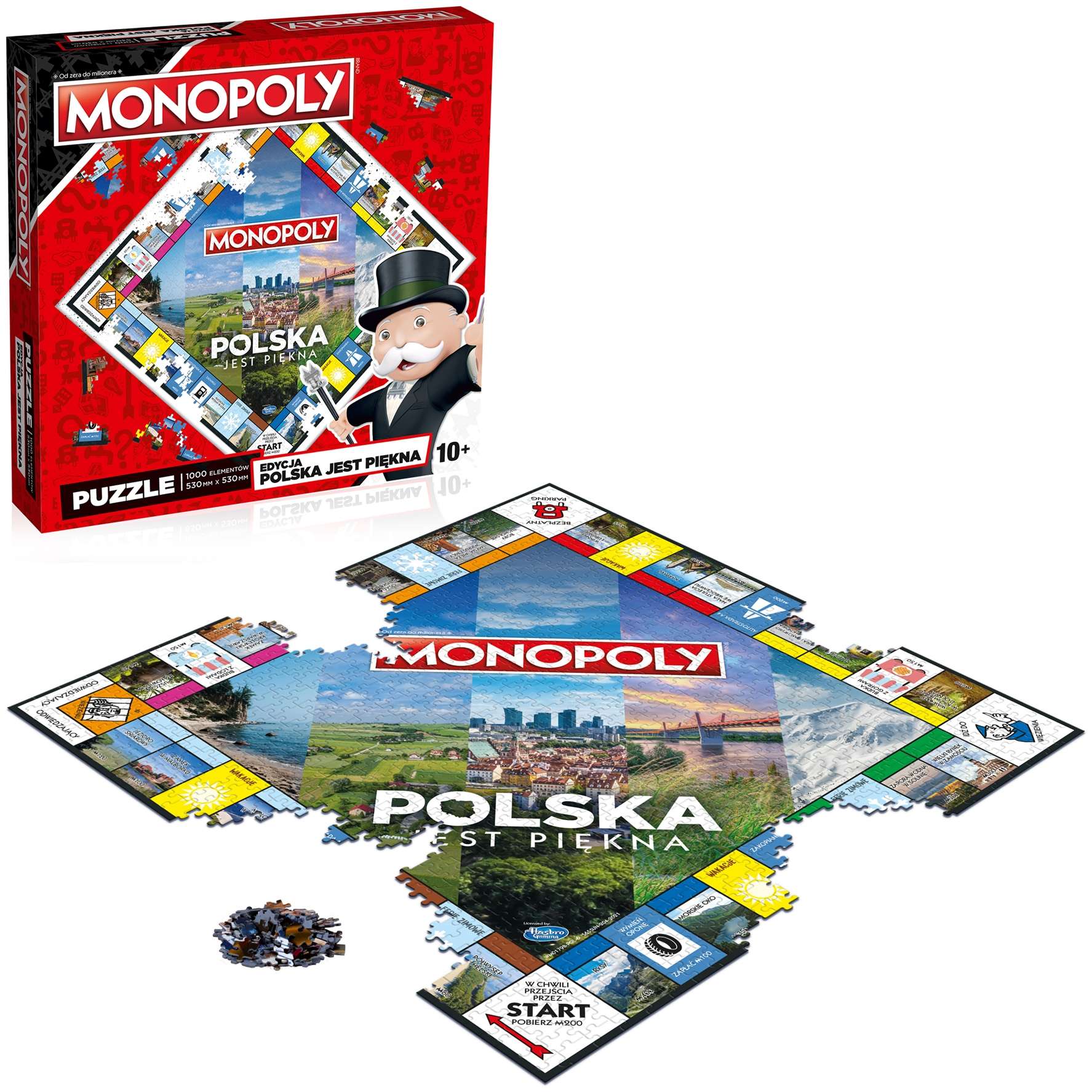 Puzzle Monopoly Polska jest pikna plansza 1000 elementw Winning Moves