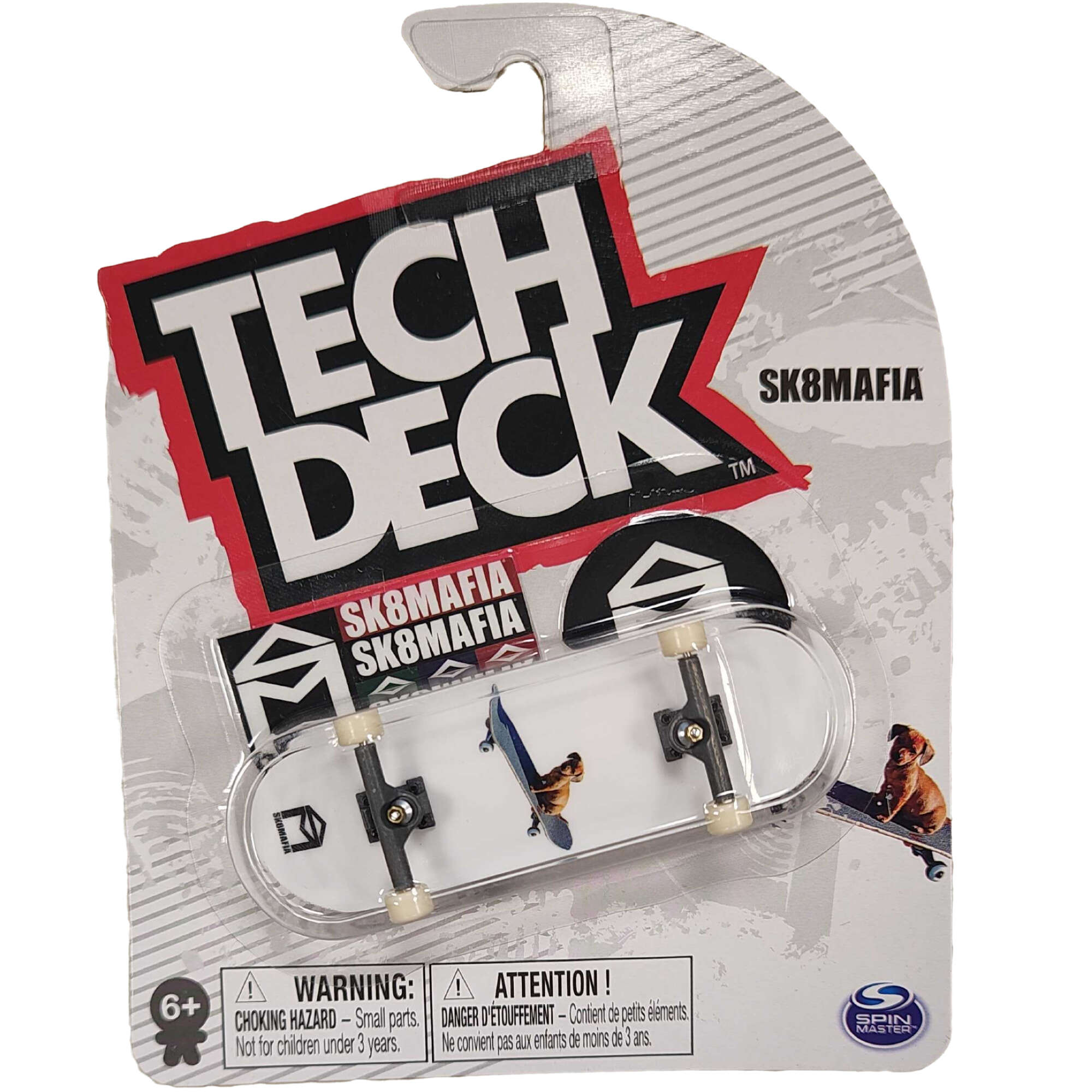 Tech Deck deskorolka fingerboard SK8Mafia Piesek + naklejki