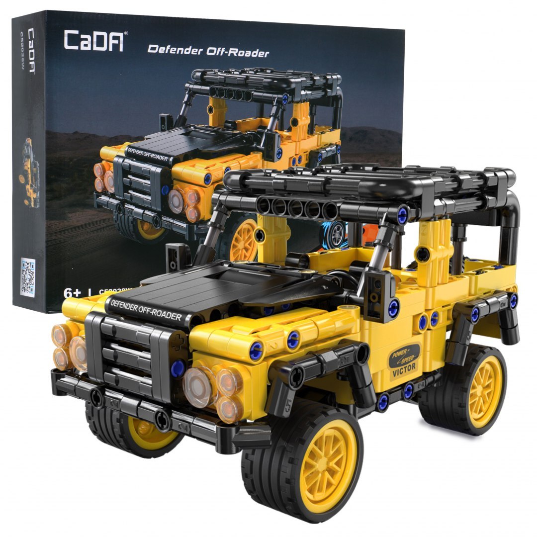 Klocki konstrukcyjne CaDA Pojazd terenowy Defender Auto Off-Roader Samochd terenwka z napdem pull back 389 elementw
