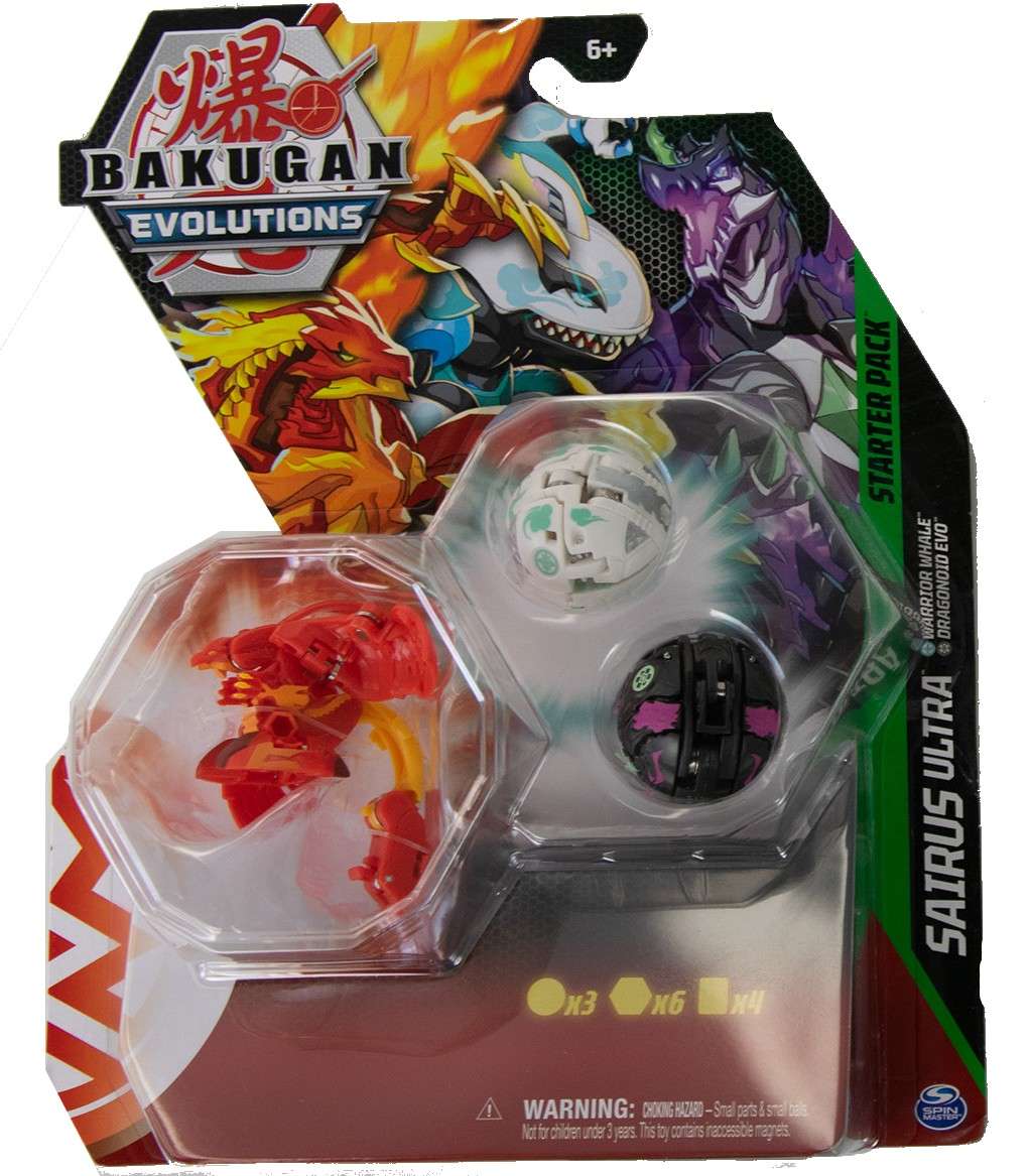 Bakugan Evolutions Zestaw startowy Sairus Ultra 3 figurki + karty