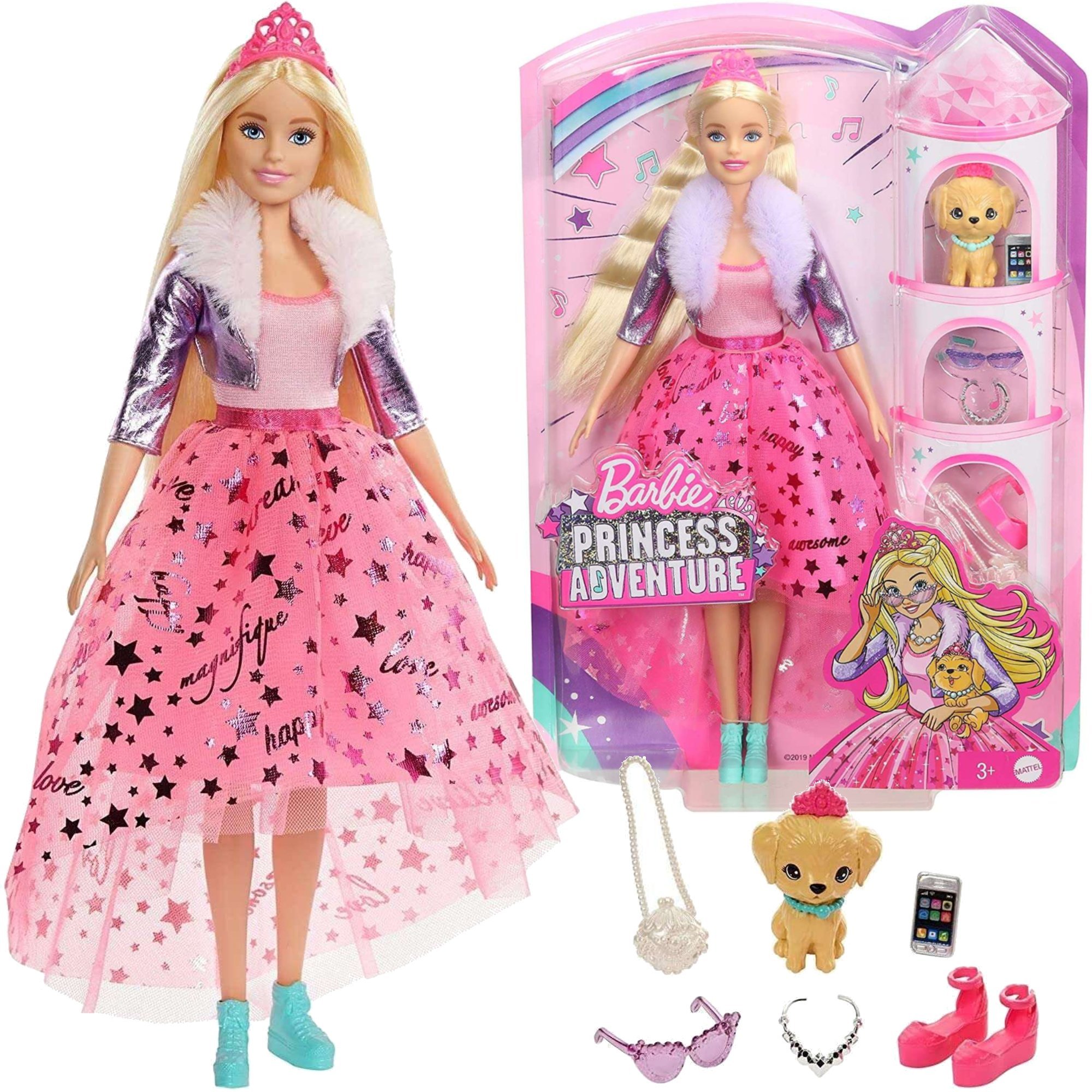 Lalka Barbie Przygody Ksiniczek z pieskiem