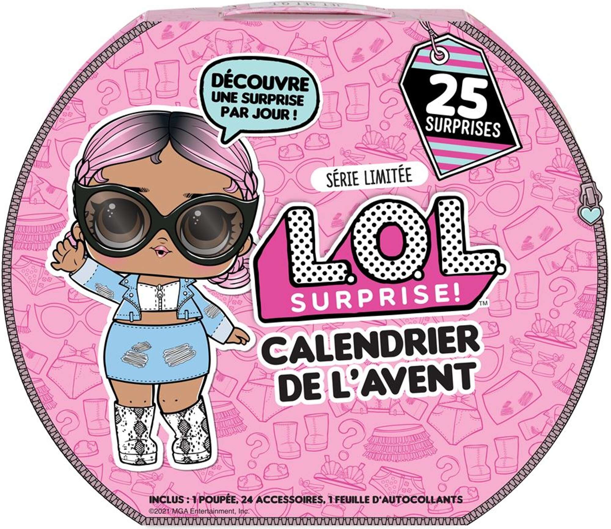 L.O.L. Surprise! Kalendarz adwentowy laleczki + ubranka dekoracje 25 elementw wersja hiszpaska