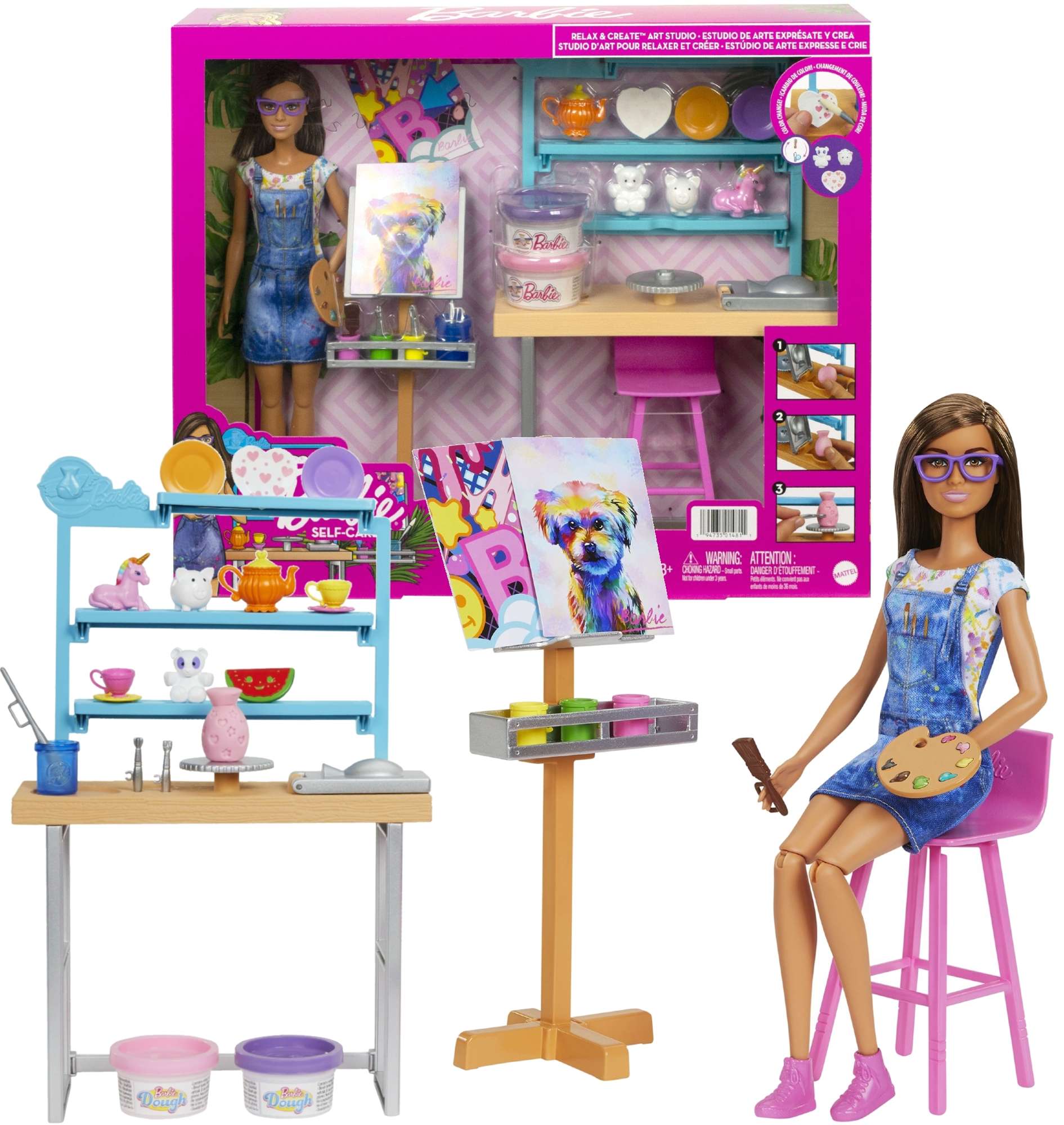 Barbie zestaw Pracownia Artystyczna z lalk± i akcesoriami
