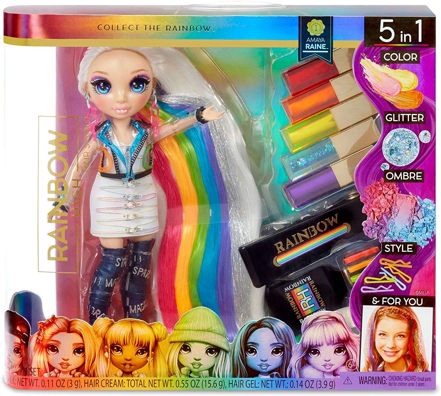 Rainbow High Hair Studio Fryzur lalka Amaya Raine 28 cm