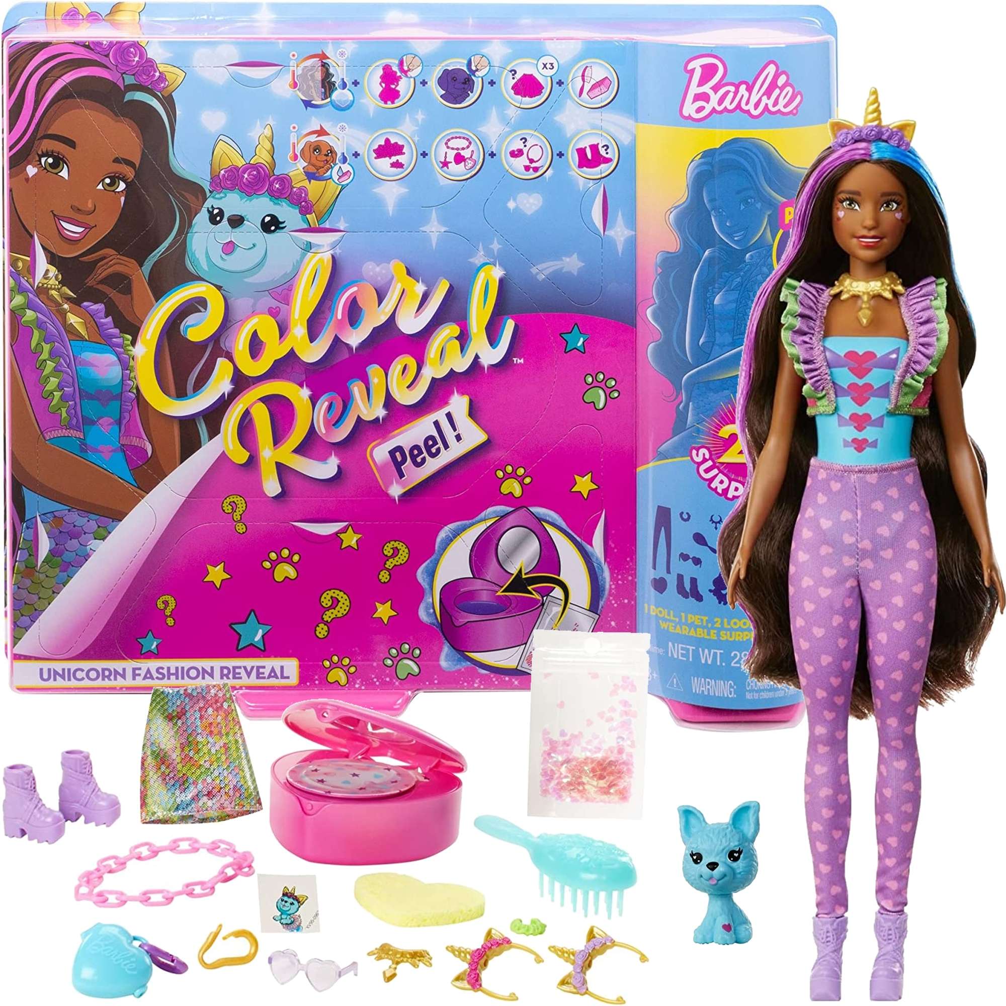 Barbie Color Reveal Lalka Jednoro¿ec + akcesoria