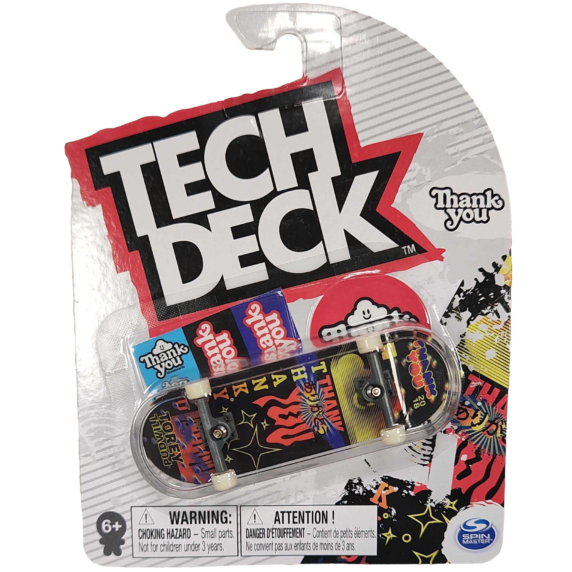 Tech Deck deskorolka fingerboard Thank You Torey Pudwill + naklejki