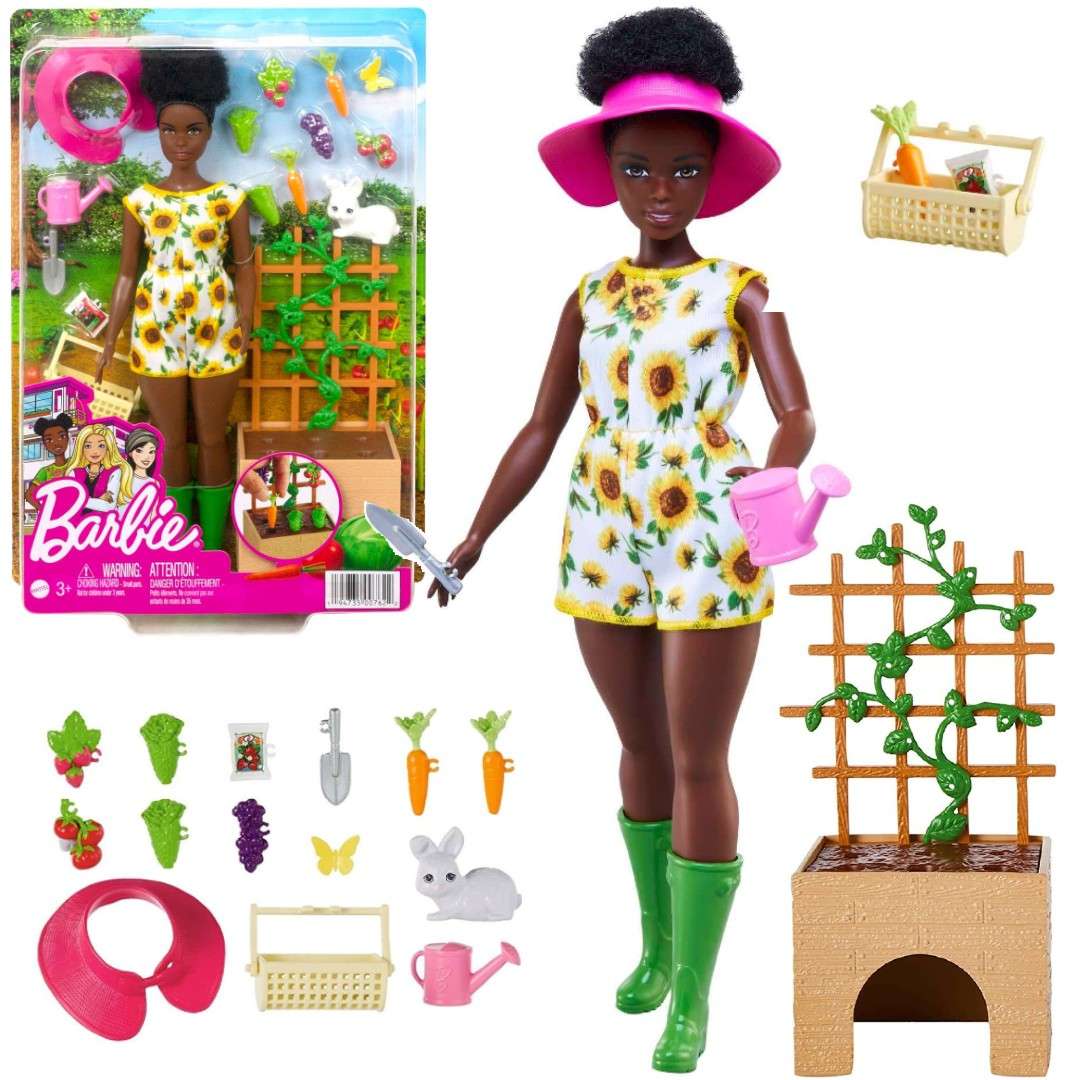 Mattel Lalka Barbie ogrodniczka z króliczkiem