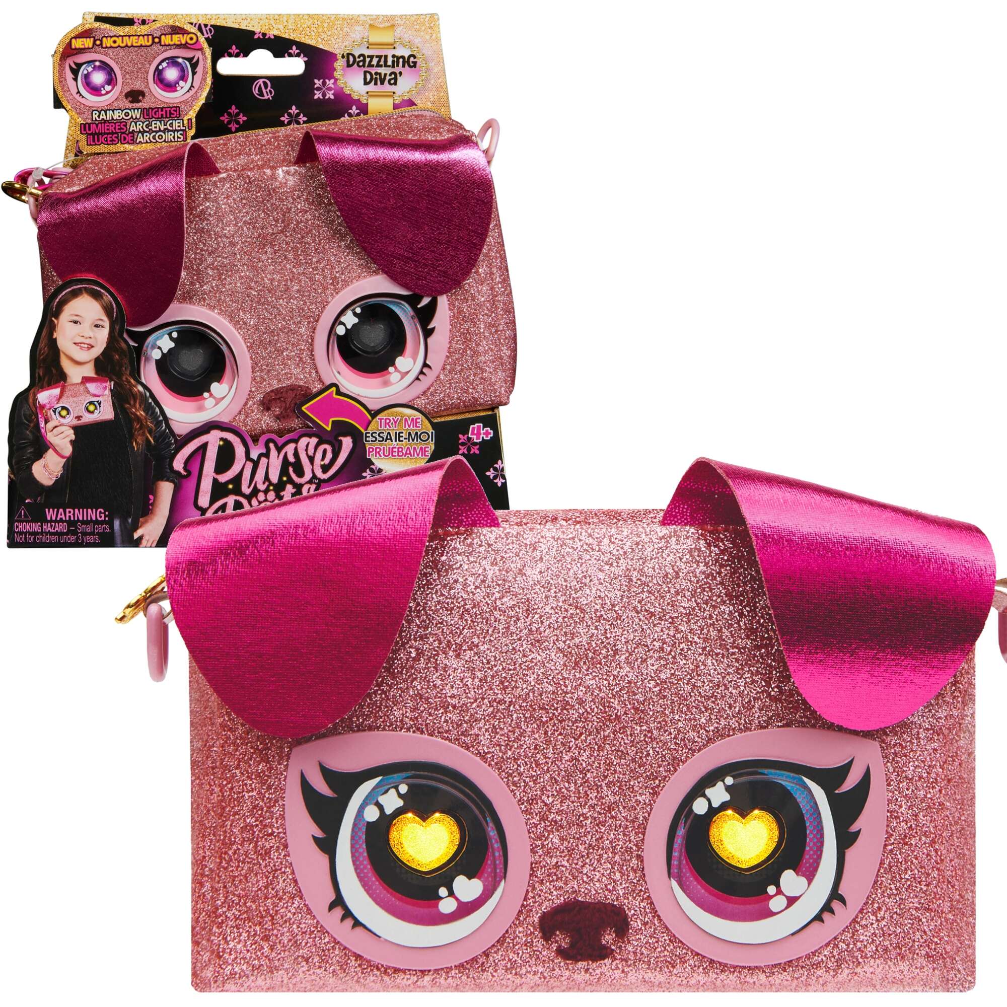 Purse Pets Dazzling Diva torebka z tczowymi oczami
