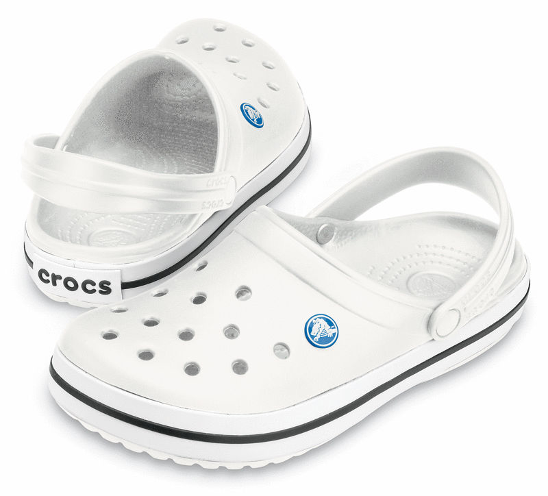 Crocs Crocband White Biae klapki dla lekarzy