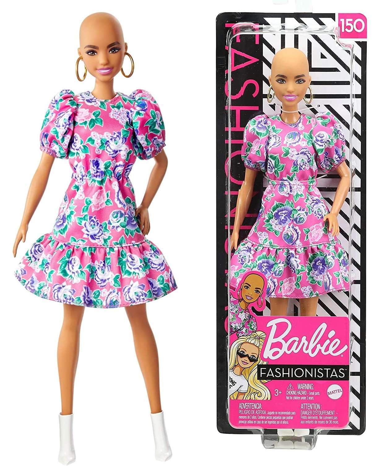 Barbie modna lalka Fashionistas w kwiecistej sukience