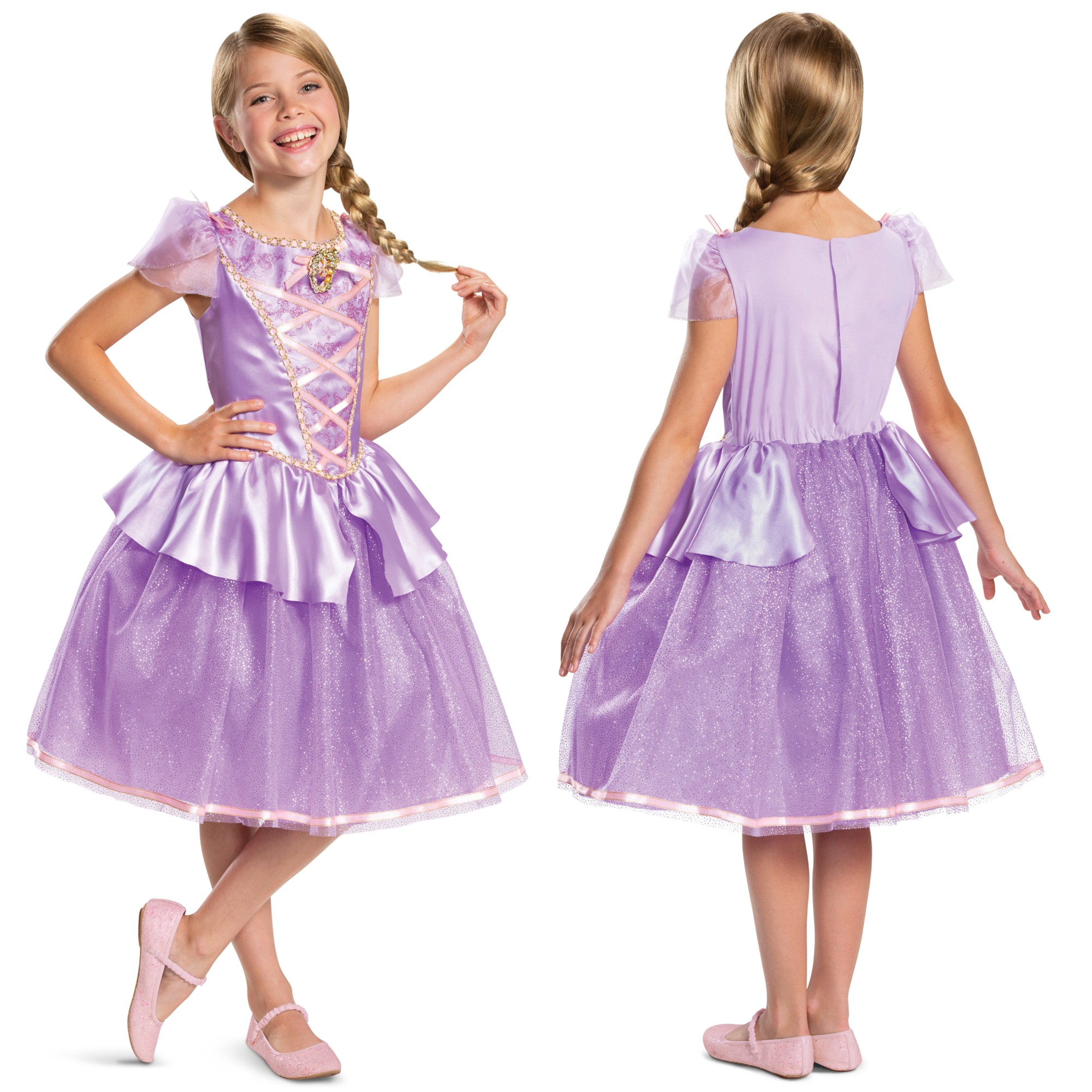 Strj karnawaowy Disney dla dziewczynki Roszpunka kostium przebranie 98-110 cm (3-4 lata)