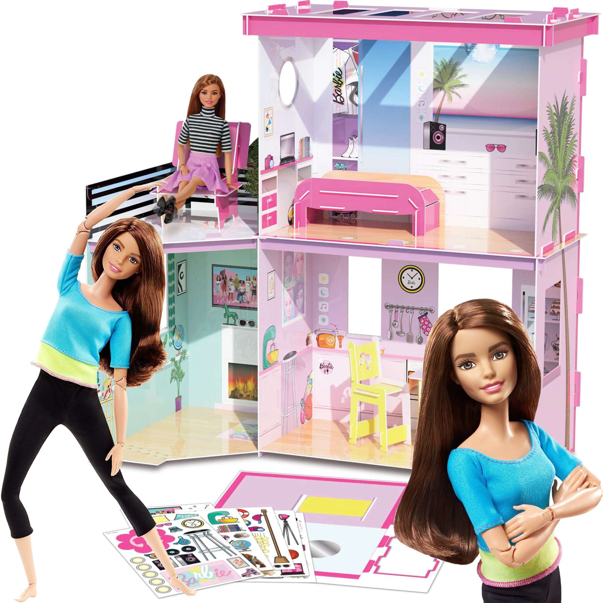 Barbie Kreatywny Du¿y dom marzeñ z lalk± gimnastyczk±