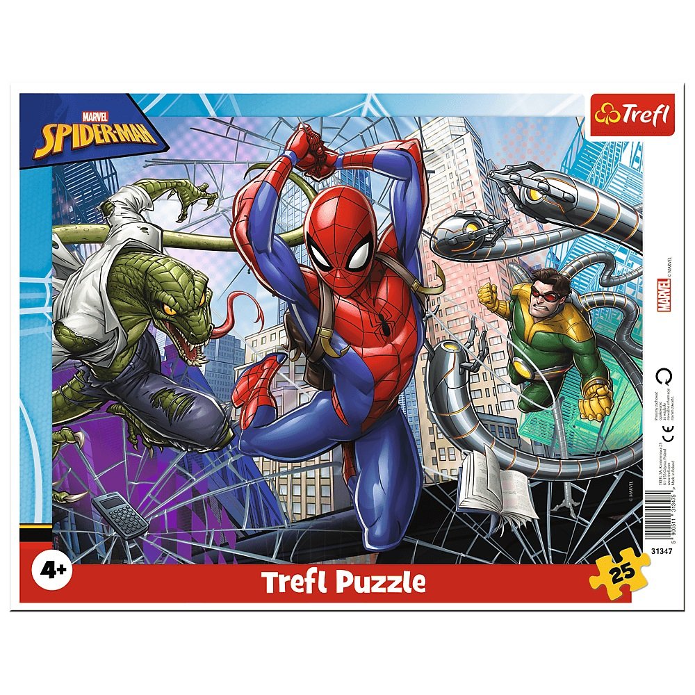 Marvel Puzzle ramkowe 25 elementw Odwany Spiderman