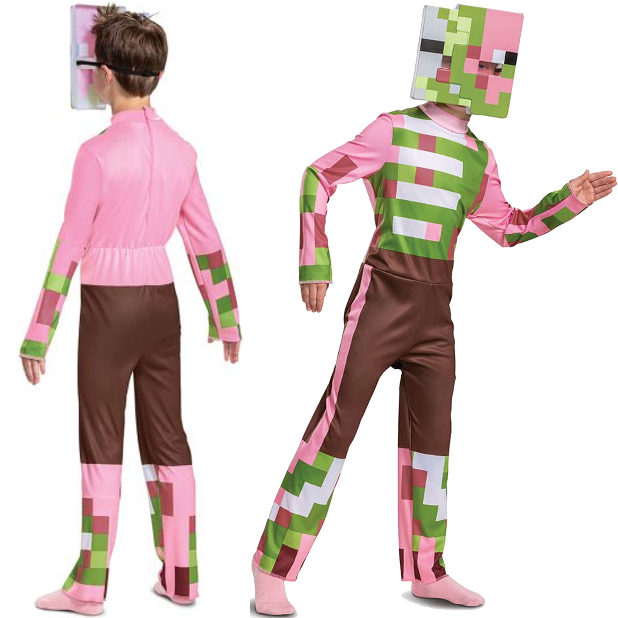 Minecraft strj karnawaowy dla chopca Zombie Pigman kostium przebranie 134-146 cm (10-12 lat)