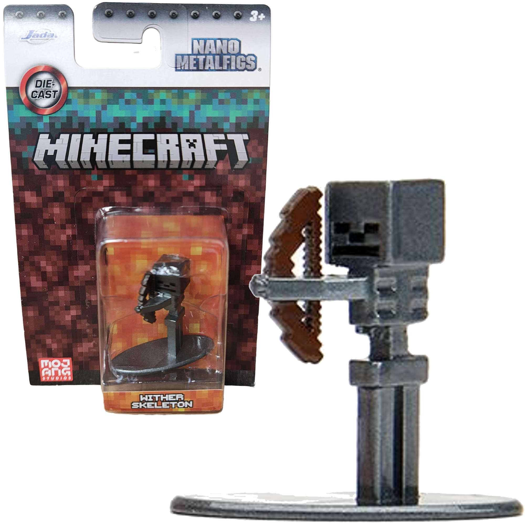 Minecraft metalowa figurka kolekcjonerska Mroczny Szkielet Nano Metalfigs 4 cm Jada