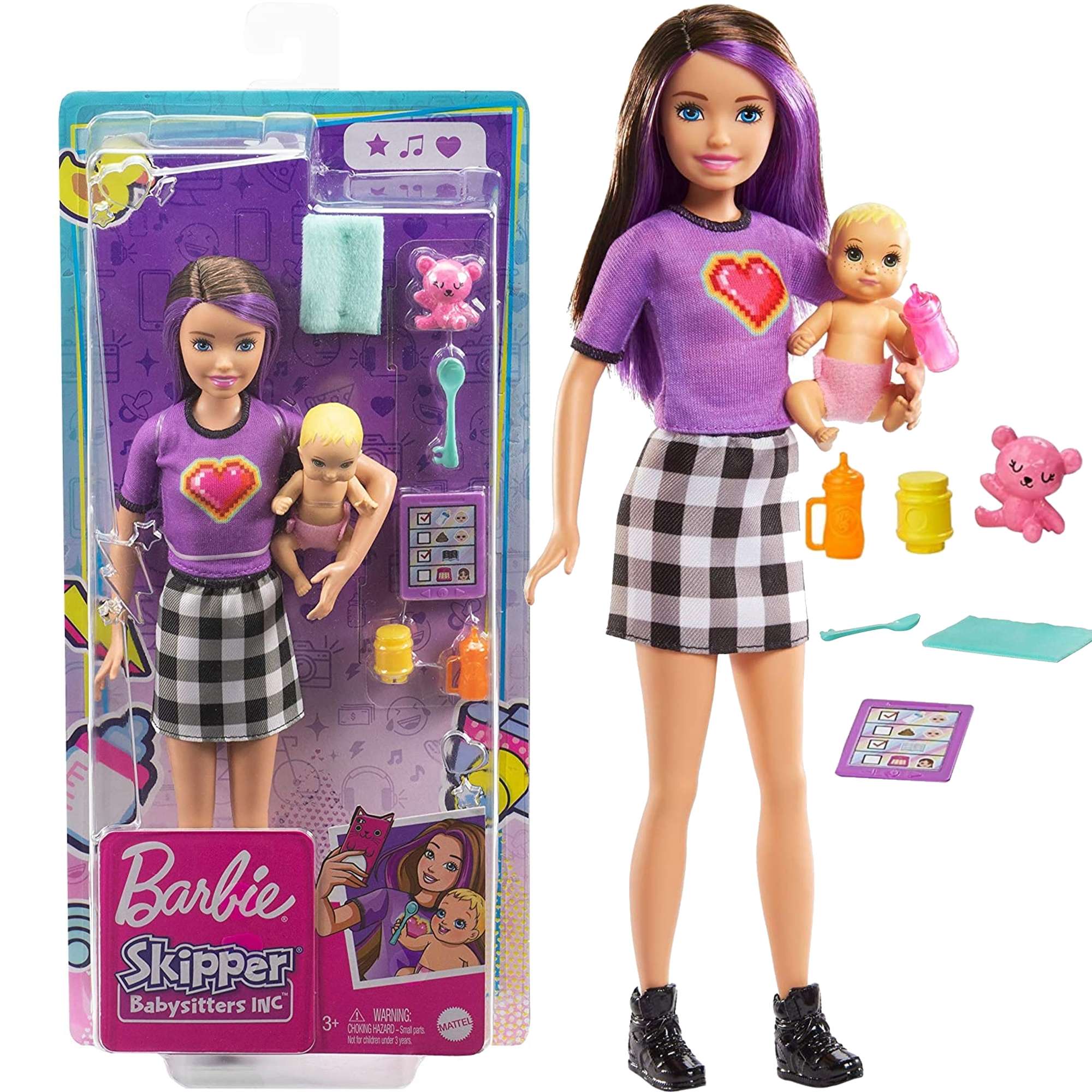 Barbie Opiekunka w br±zowych w³osach z niemowlakiem