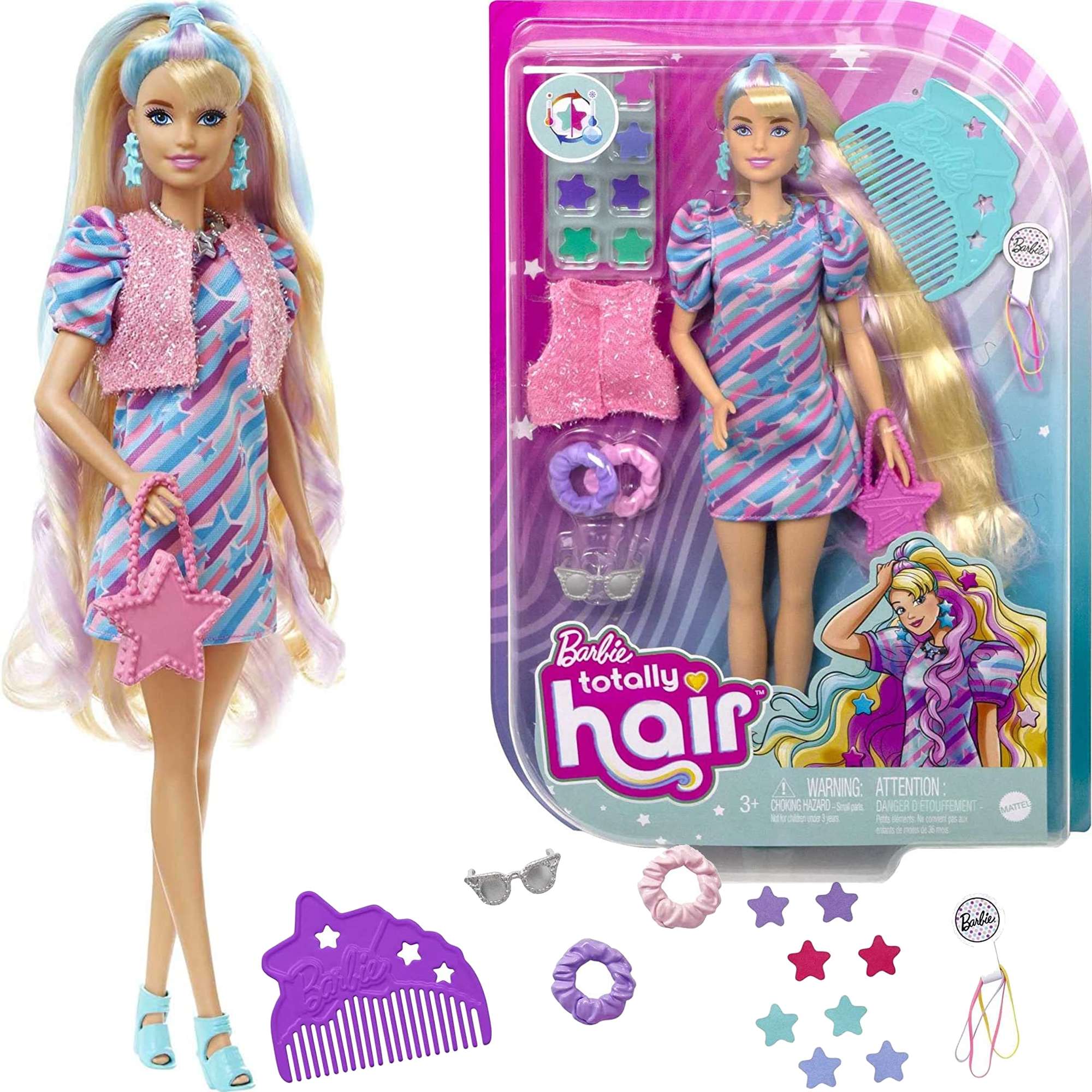 Zestaw Lalka Barbie Totally Hair #1 + akcesoria