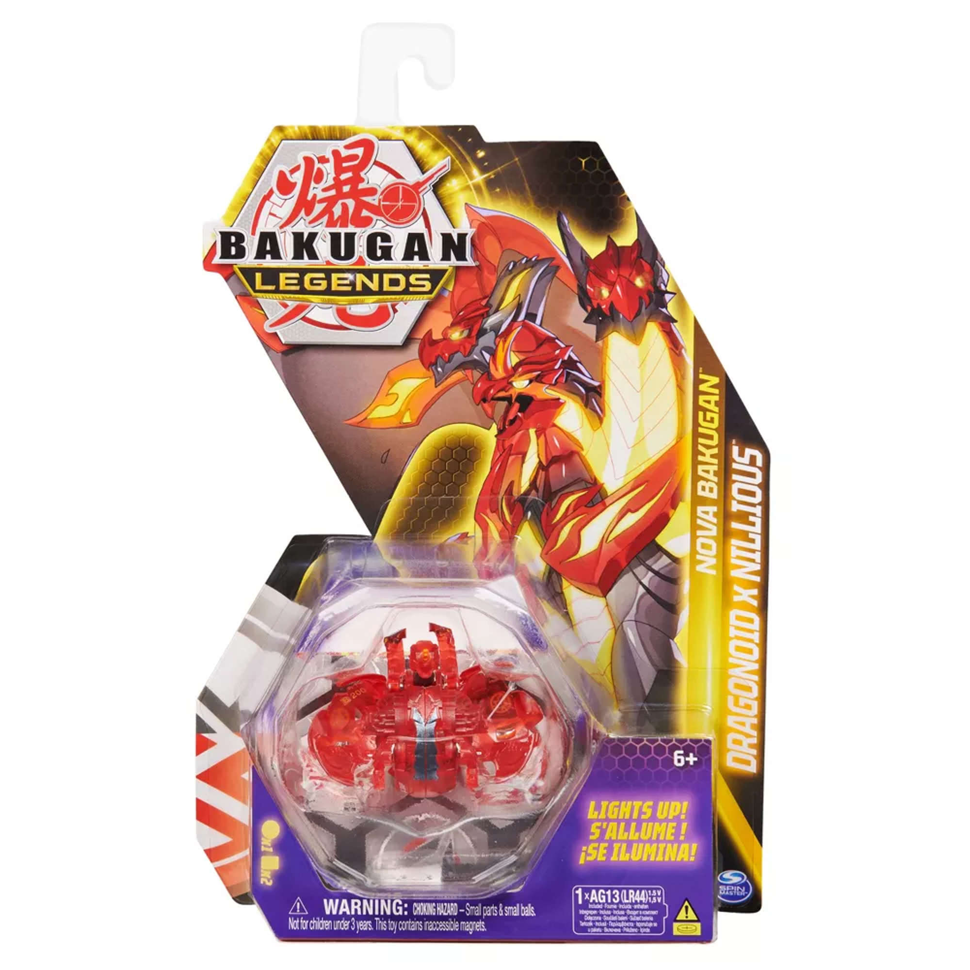Bakugan Legends Nova Dragonoid x Nillious figurka ¶wiec±ca + karty