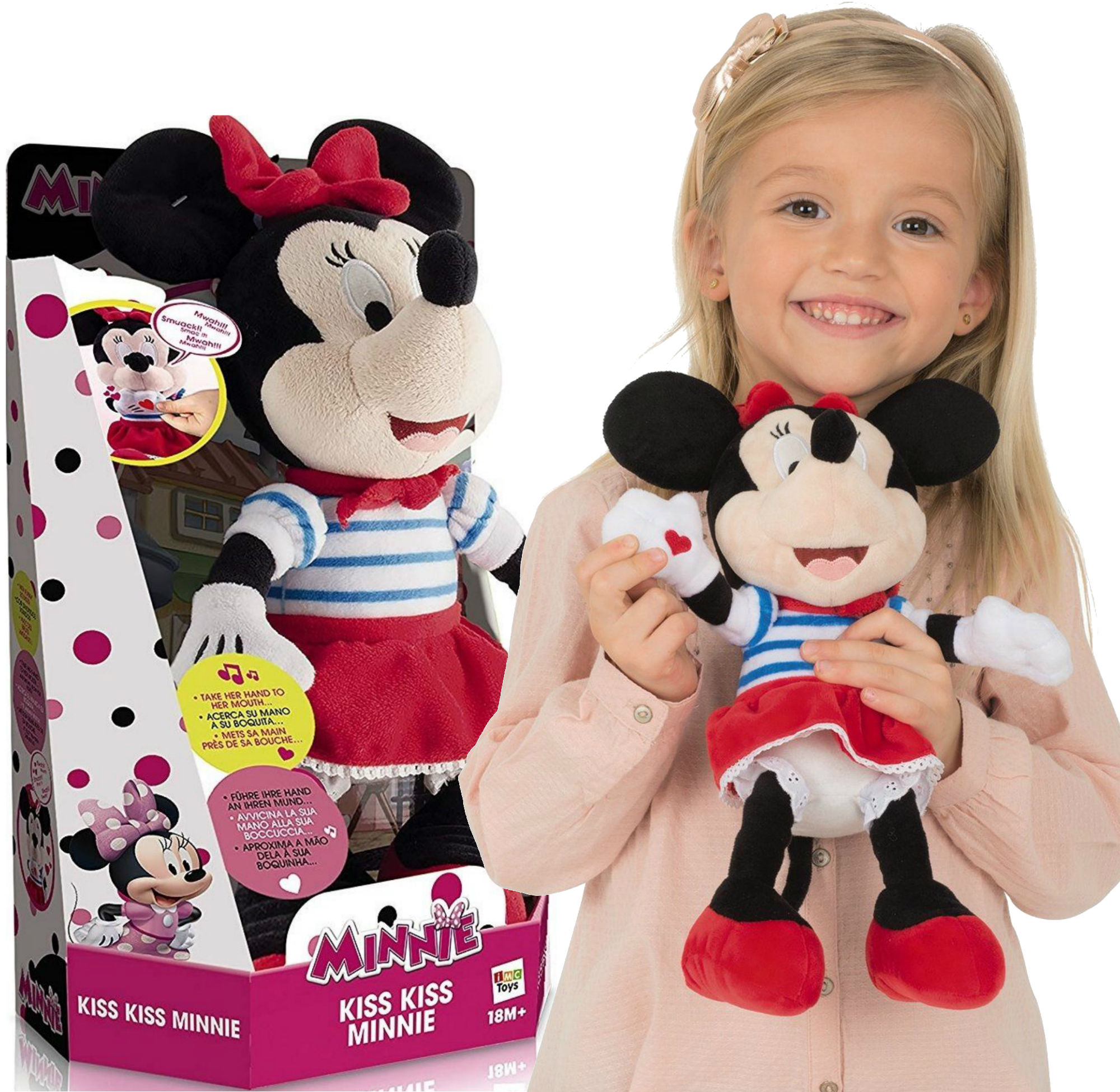 Disney Myszka Minnie Mini Interaktywna Maskotka Cauje Causy Buziaki