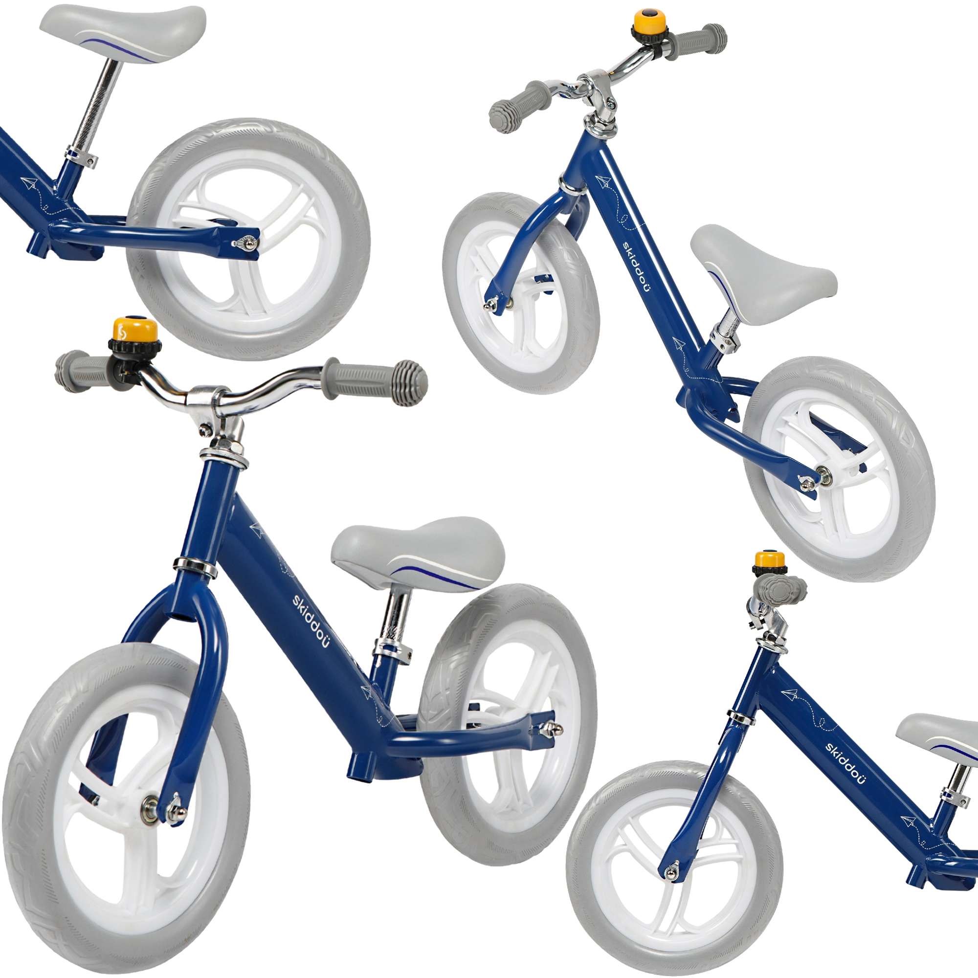 Lekki rowerek biegowy balansowy dwukoowy z dzwonkiem Nils dla dzieci