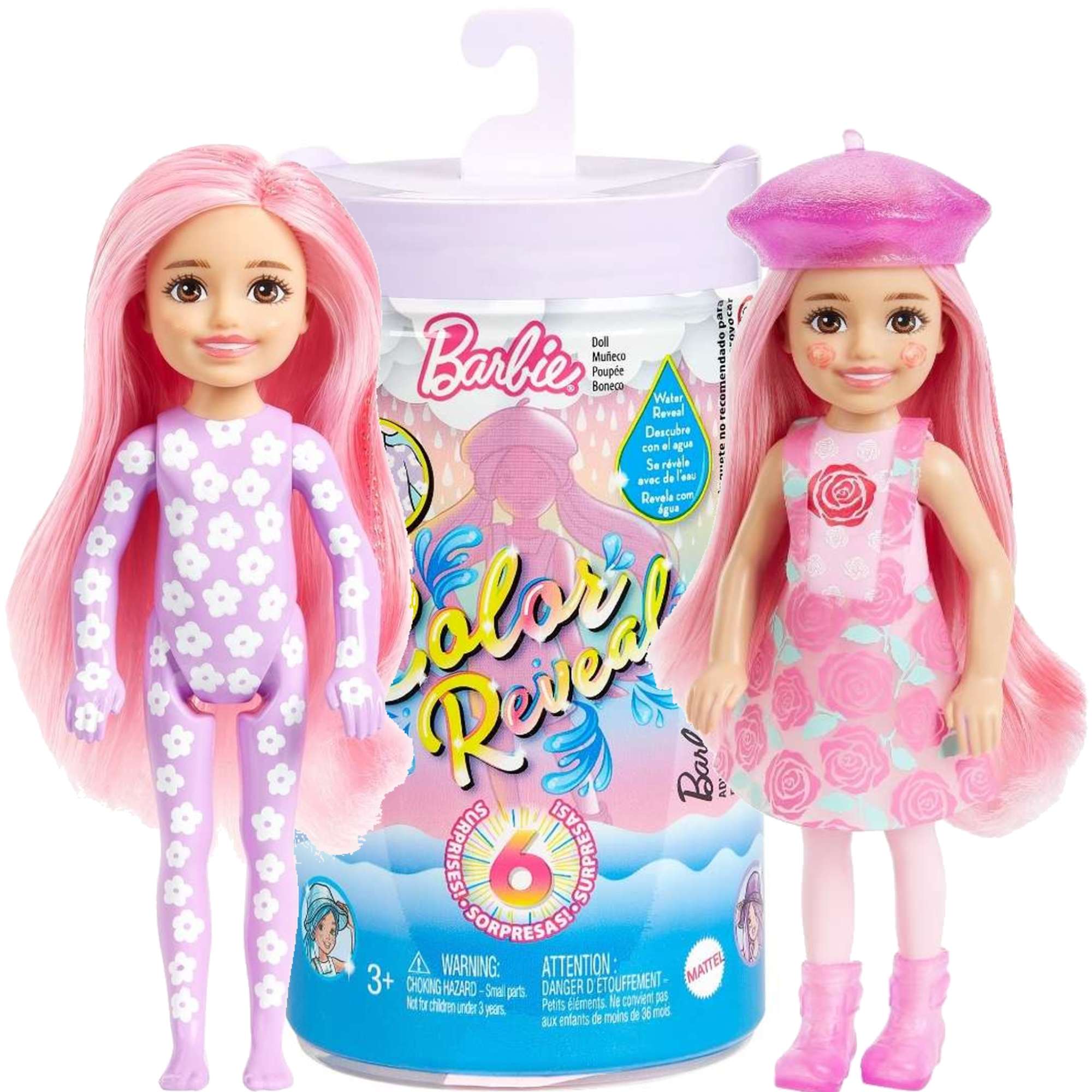 Barbie Color Reveal lalka Chelsea s³oñce i deszcz + akcesoria