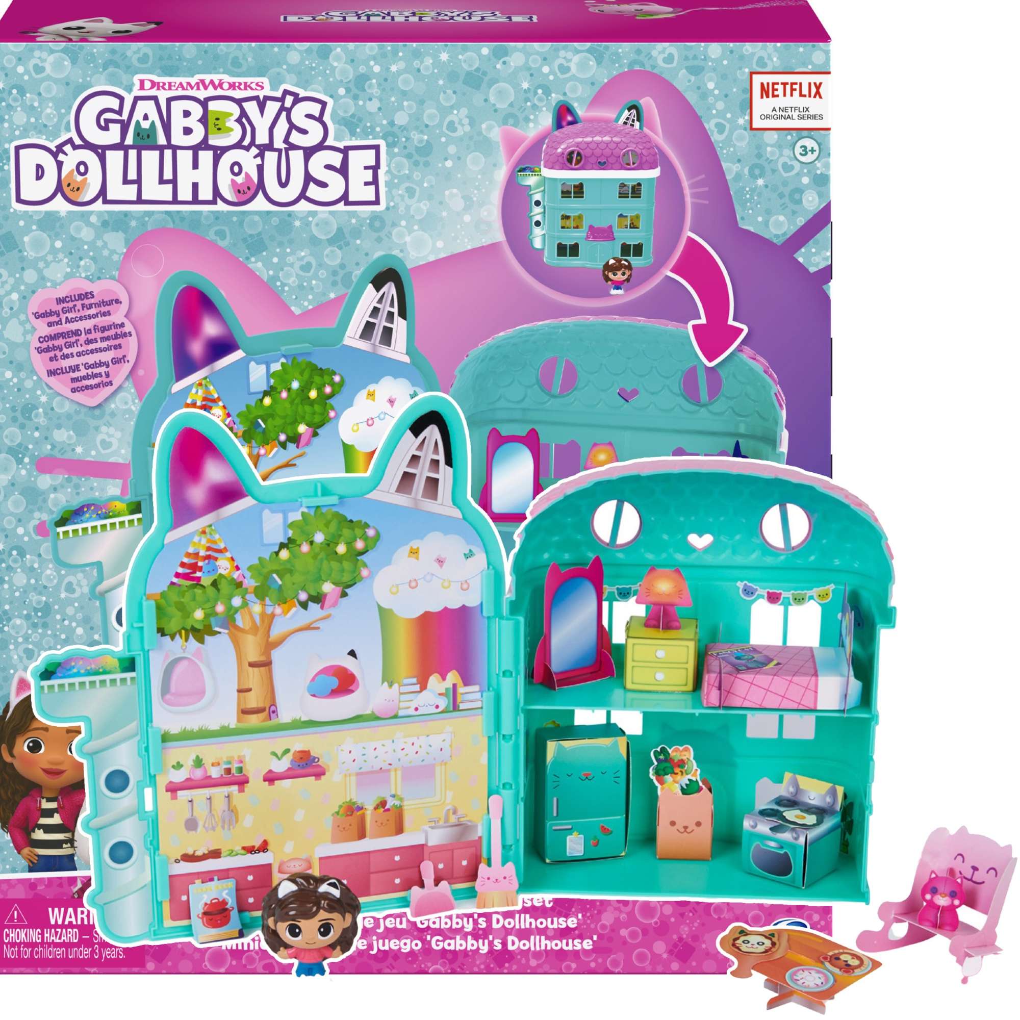 Koci Domek Gabi Zestaw Podrêczny dom dla lalek + figurka Gabby's Dollhouse
