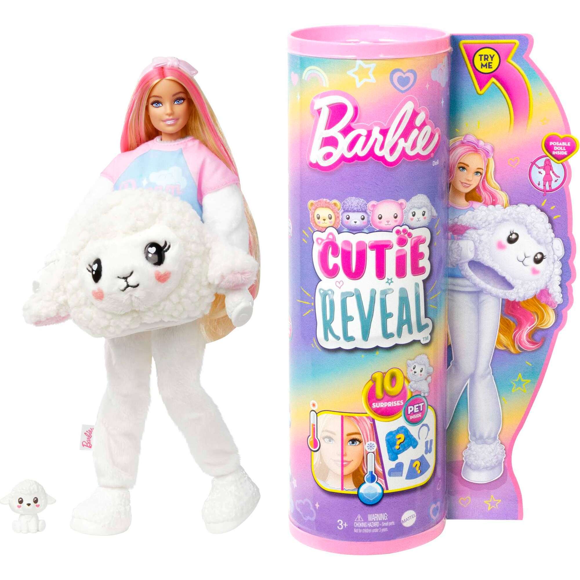 Lalka Barbie Cutie Reveal niespodzianka biaa owieczka figurka owcy + akcesoria