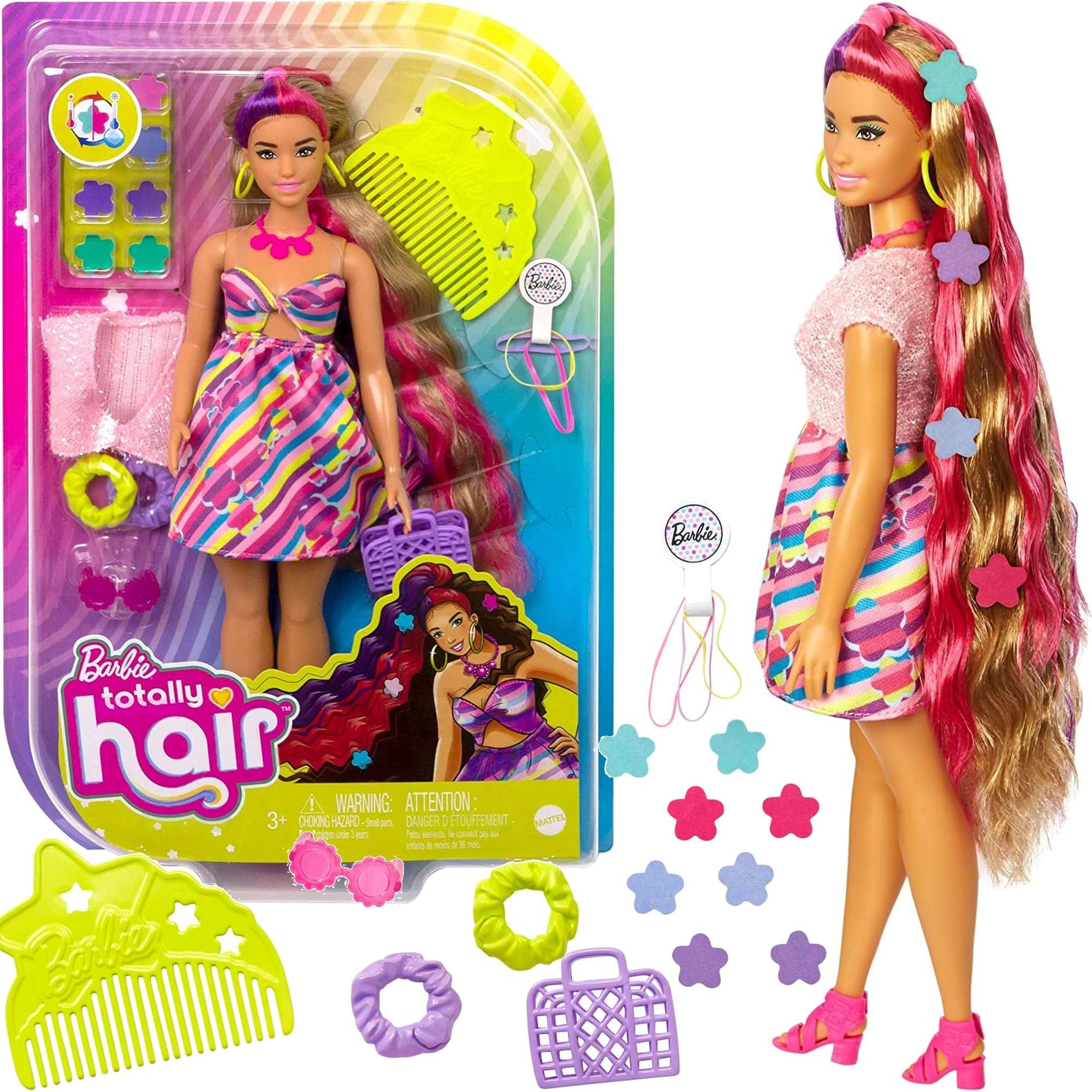 Zestaw Lalka Barbie Totally Hair #2 + akcesoria