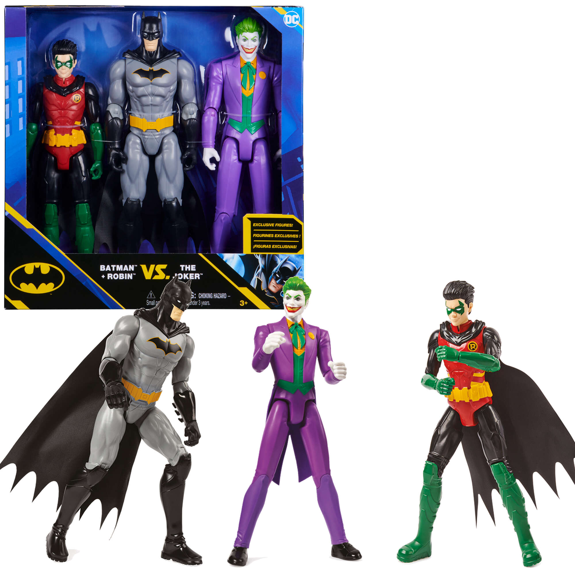 Duy Zestaw 3w1 DC Comics Due figurki Batman, Robin, Joker 30 cm