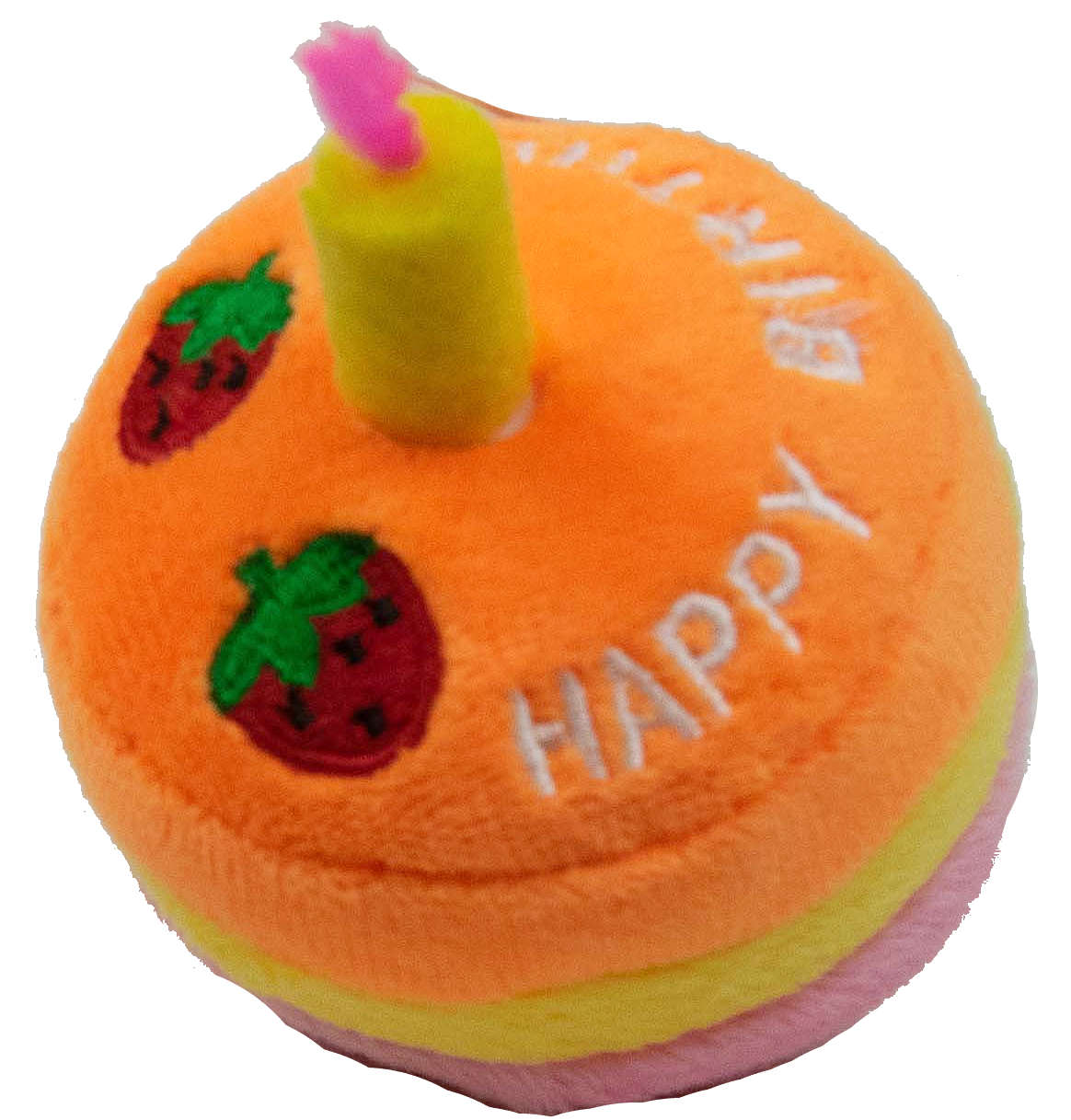 Urodzinowa babeczka pomaraczowa z truskawk