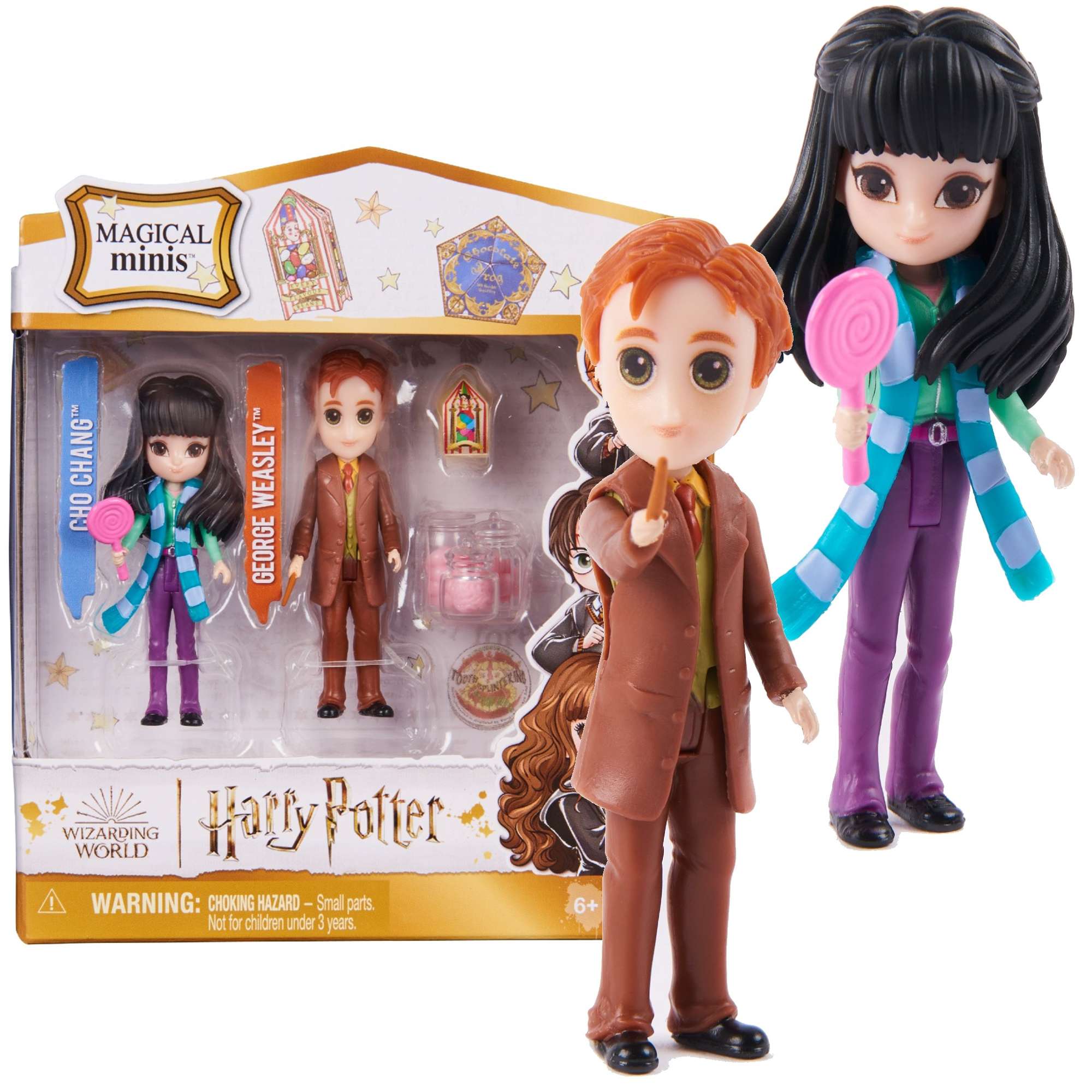Harry Potter zestaw figurek Cho Chang i George Weasley + akcesoria