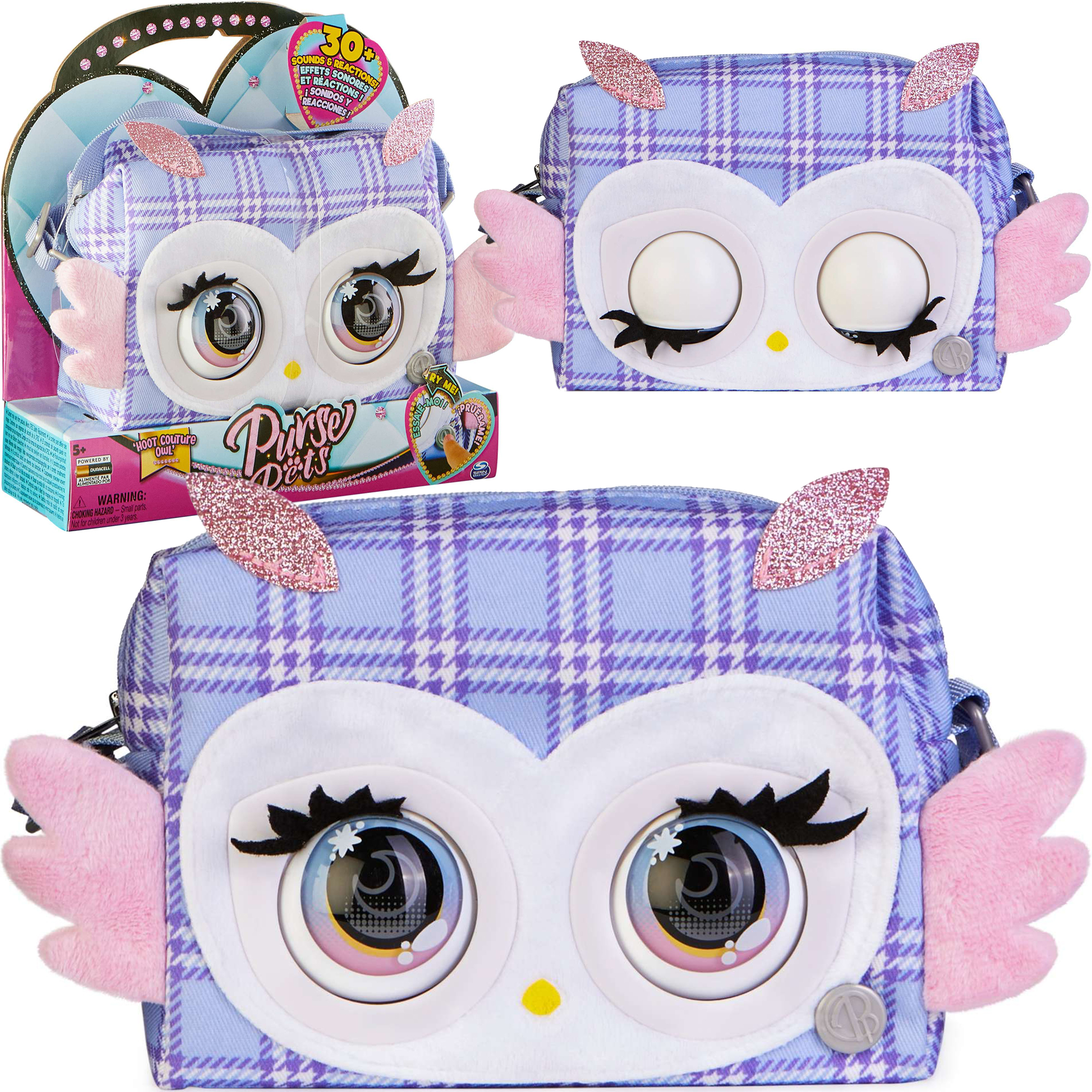 Purse Pets Hoot Couture Owl Sowa Interaktywna torebka z oczami Dwik