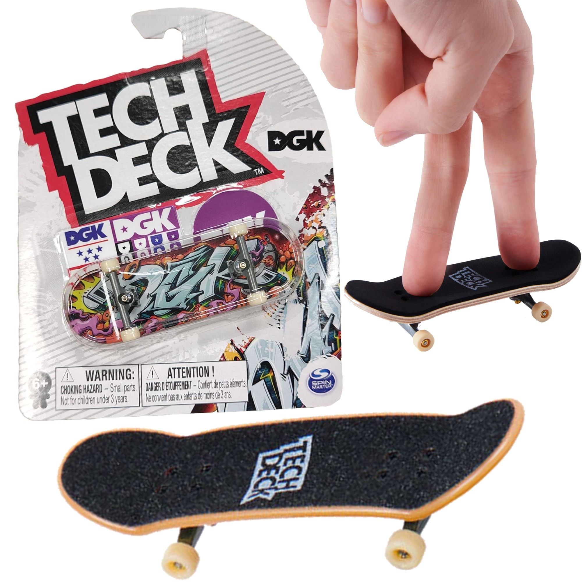 Deskorolka DGK Graffiti fingerboard + naklejki Tech Deck