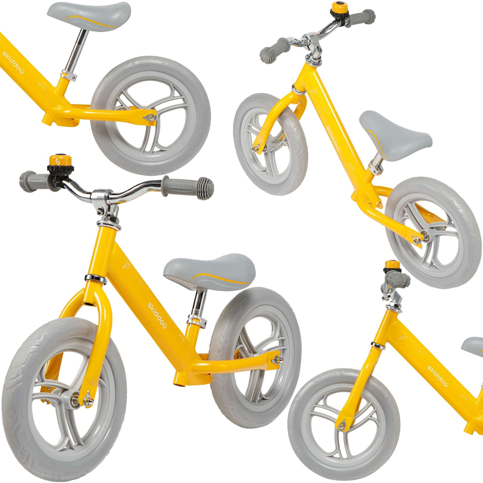 Lekki rowerek biegowy balansowy dwukoowy dla dzieci Nils z dzwonkiem