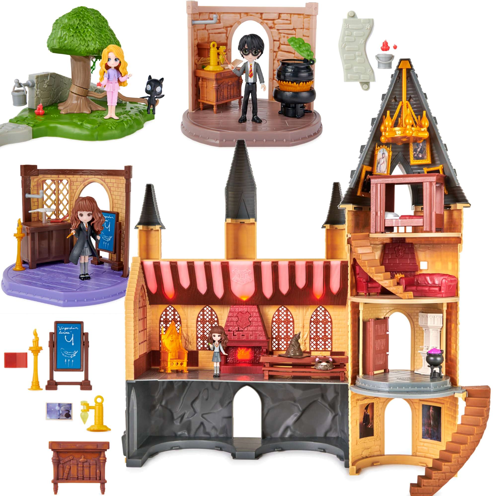 Zestaw Magical Minis Hogwart, Potions Classroom, Care of Magical Creatures i Charms Classroom+figurki