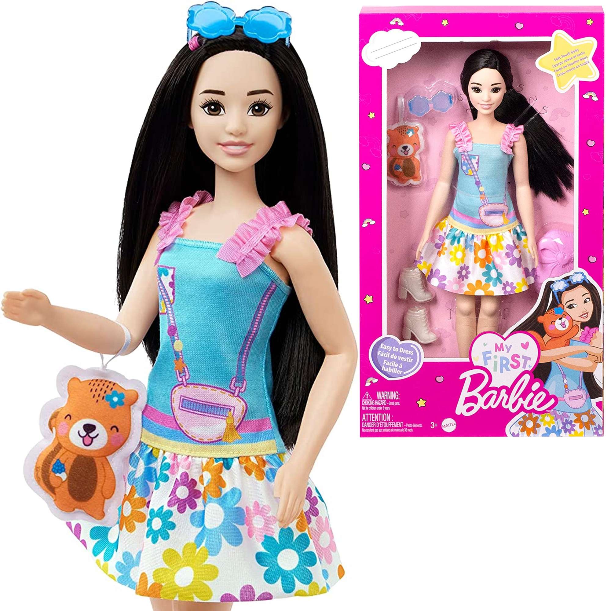Barbie lalka Moja pierwsza Barbie szatynka dua 34 cm