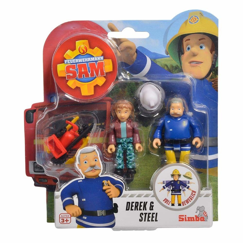 Simba Straak Sam, 2 figurki Derek i Steel oraz akcesoria