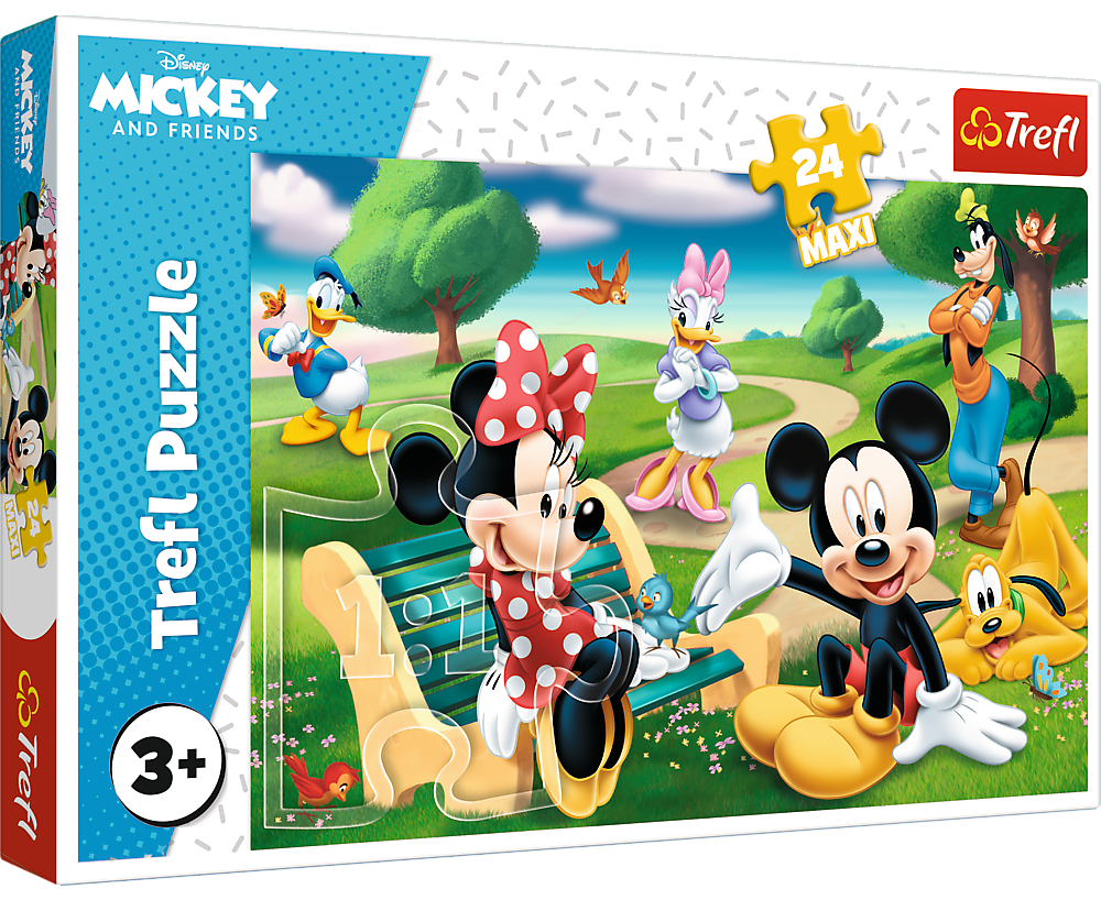 Trefl 14344 Puzzle 24 Maxi Myszka Mickey Miki w gronie przyjaci