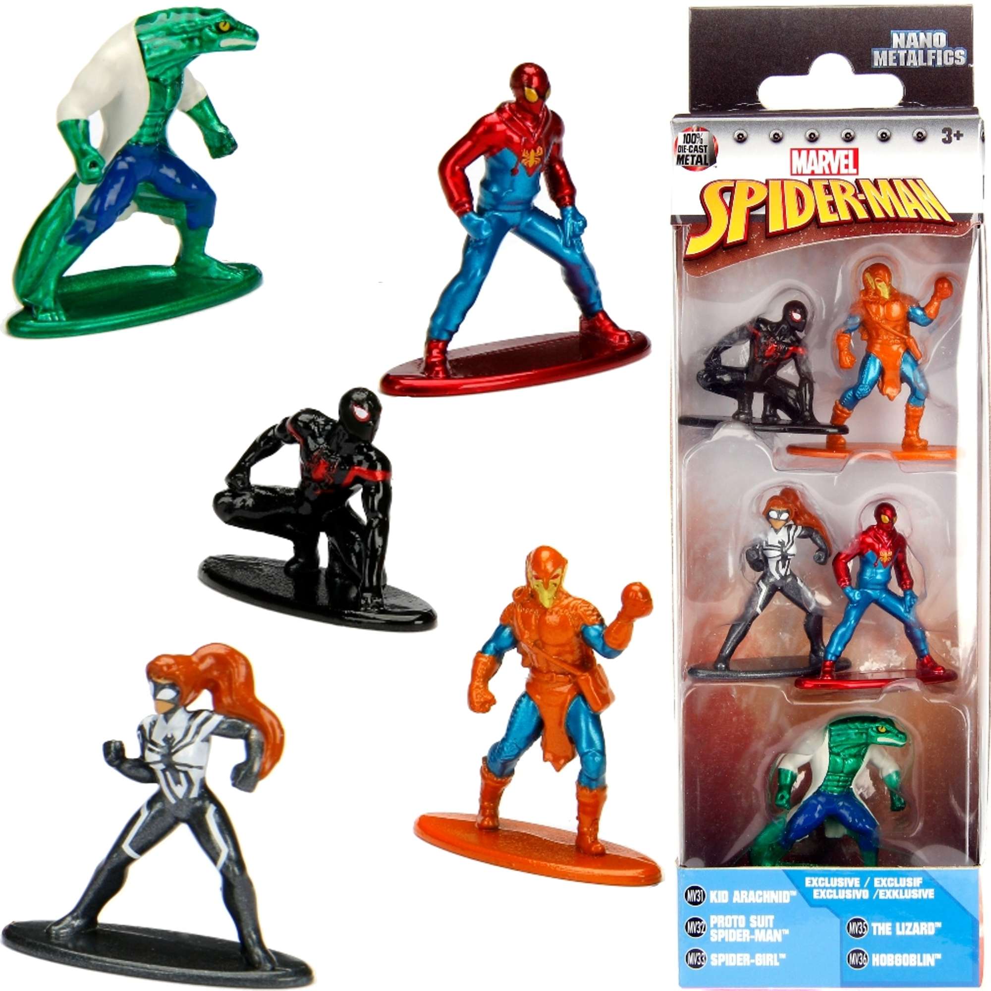 Marvel Spiderman zestaw nano metalfigs 5 metalowych figurek