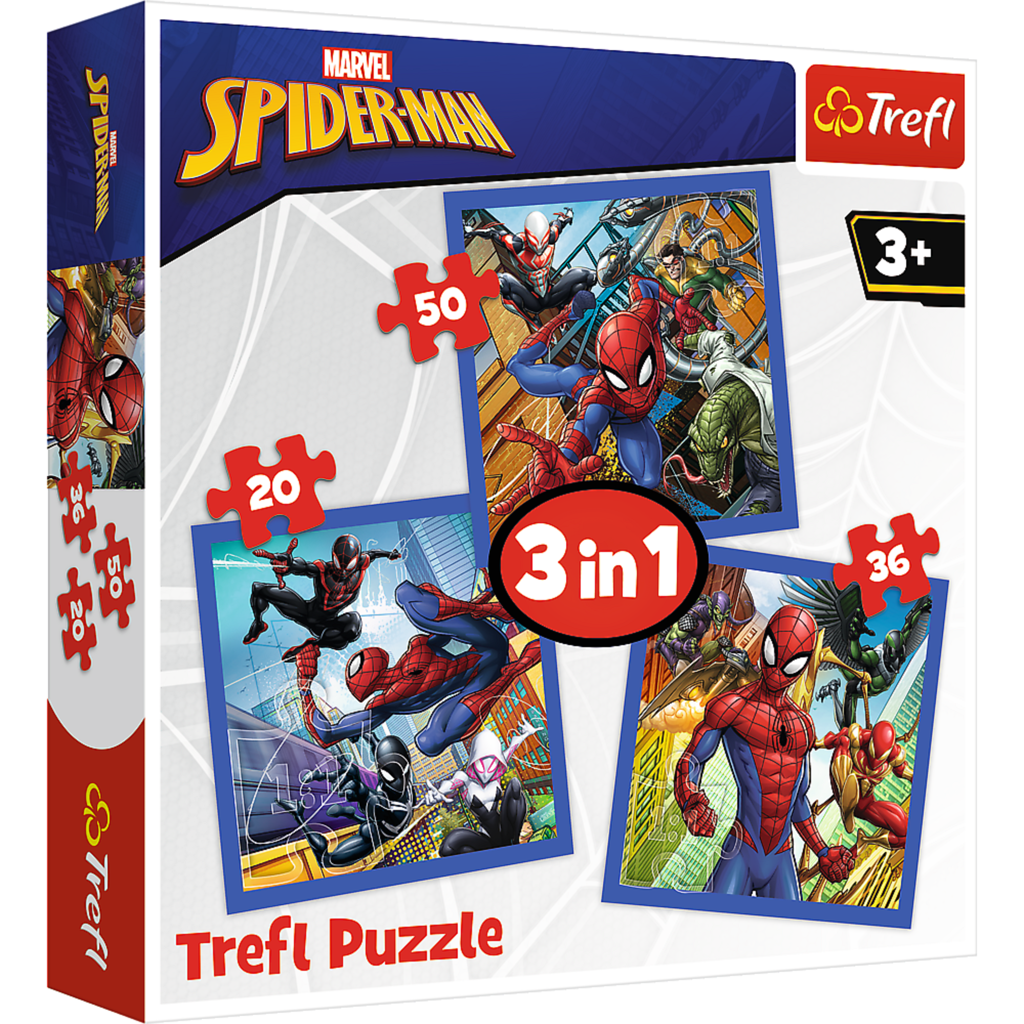 Trefl 34841 Puzzle 3w1 Spider-man Pajcza sia