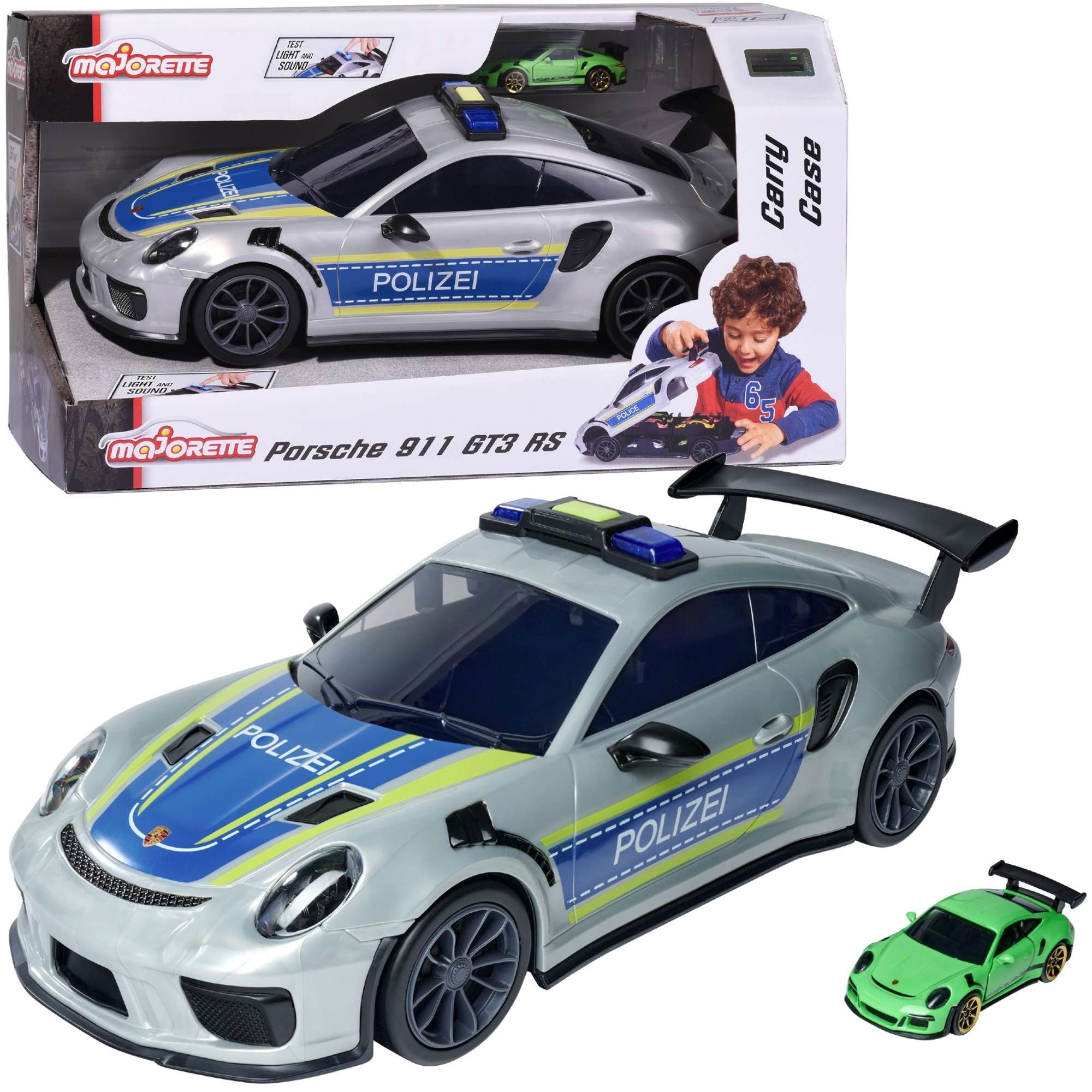 Interaktywny pojazd policyjny Porsche 911 GT3 RS do przechowywania ¶wiat³o/d¼wiêk