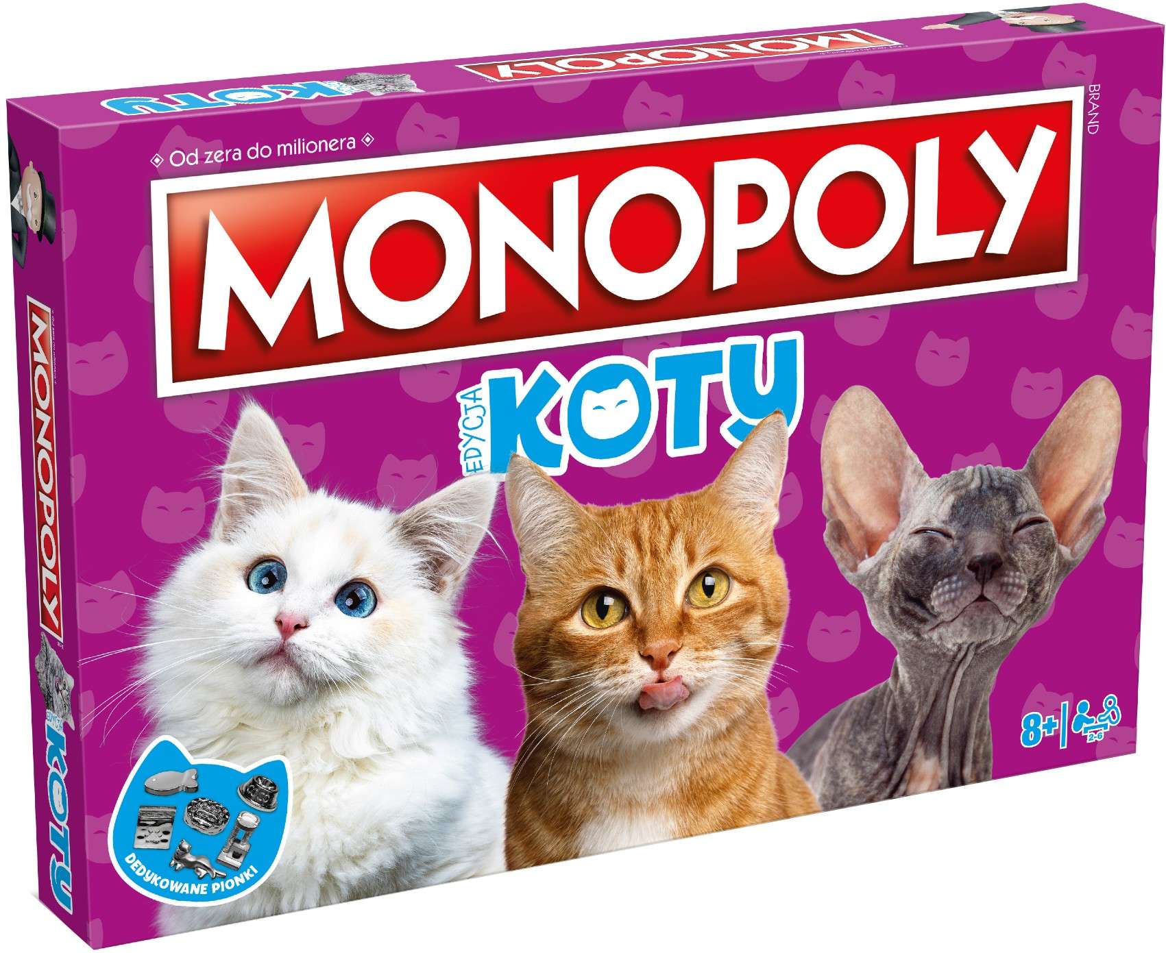 Monopoly Koty ekonomiczna gra planszowa kotki Winning Moves