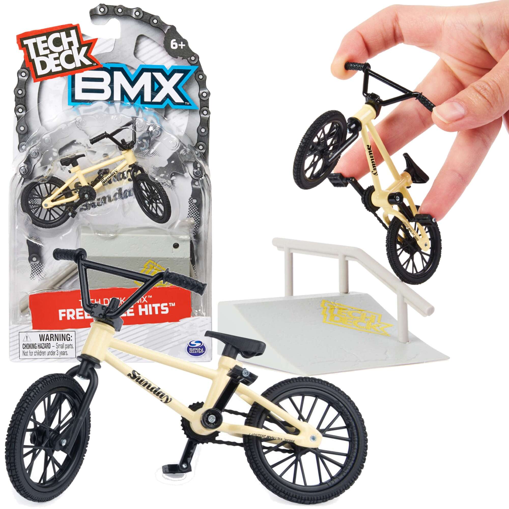 Fingerbike mini rower BMX Sunday w zestawie z przeszkod Tech Deck Spin Master