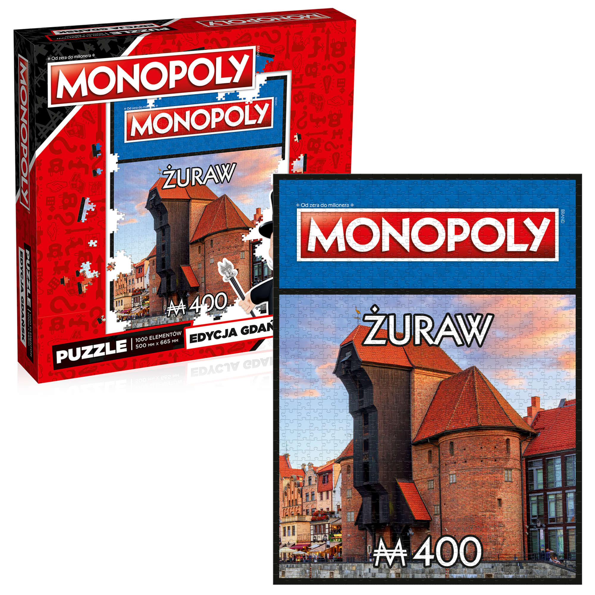 Puzzle Monopoly Gdask uraw Gdaski 1000 elementw Winning Moves