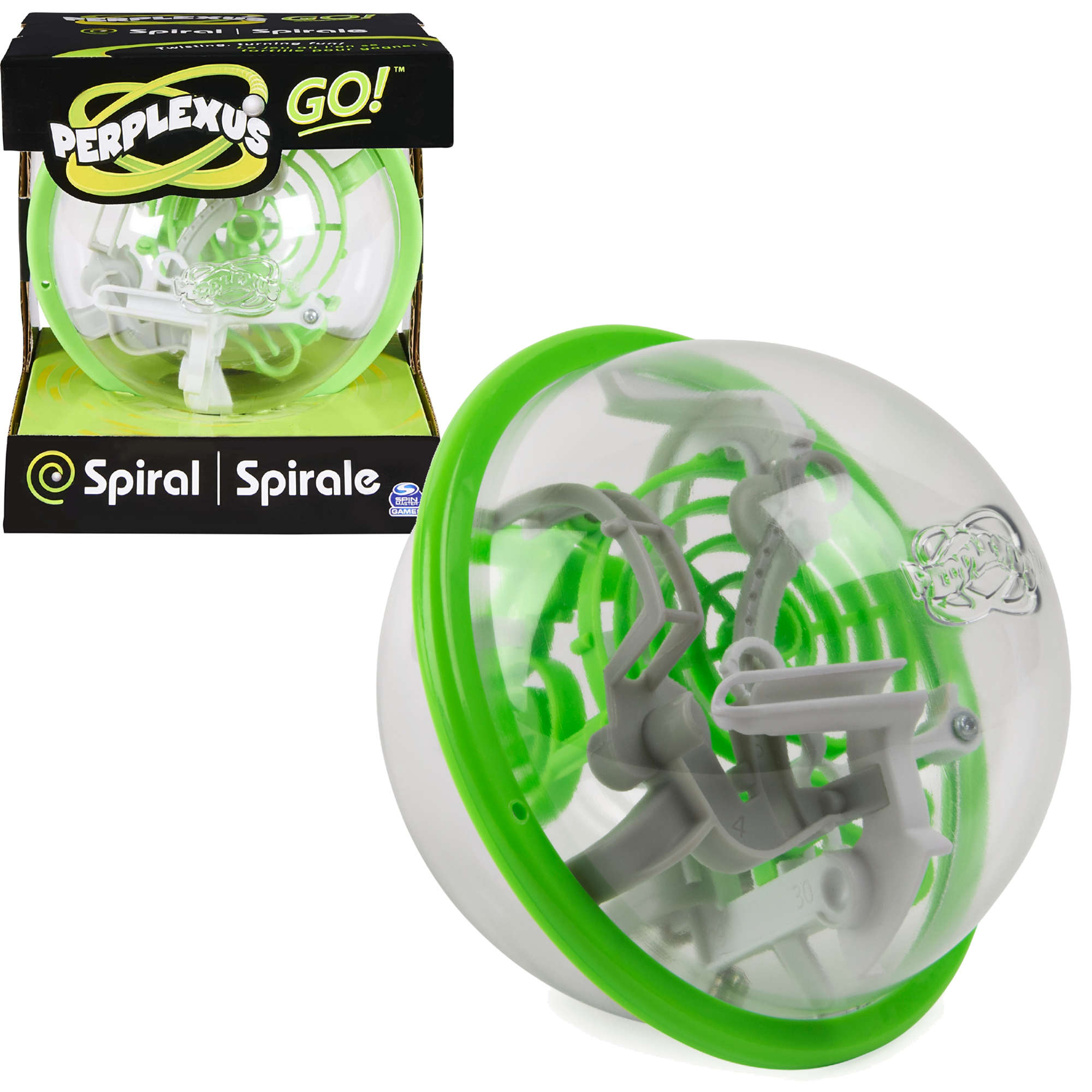 Perplexus Go! spirala gra zrcznociowa zielona kula labirynt Spin Master